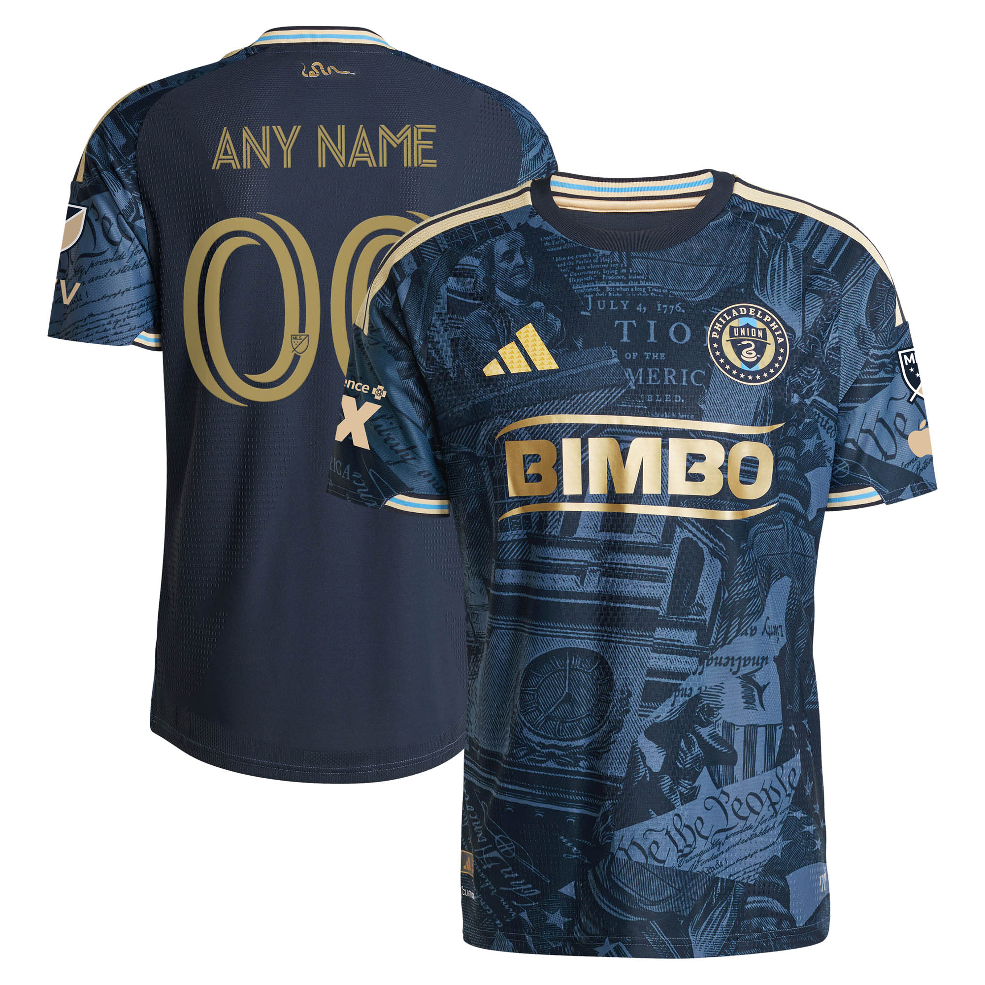 Philadelphia Union 2026 1776 Kit On-Field Patch Custom Jersey - Navy