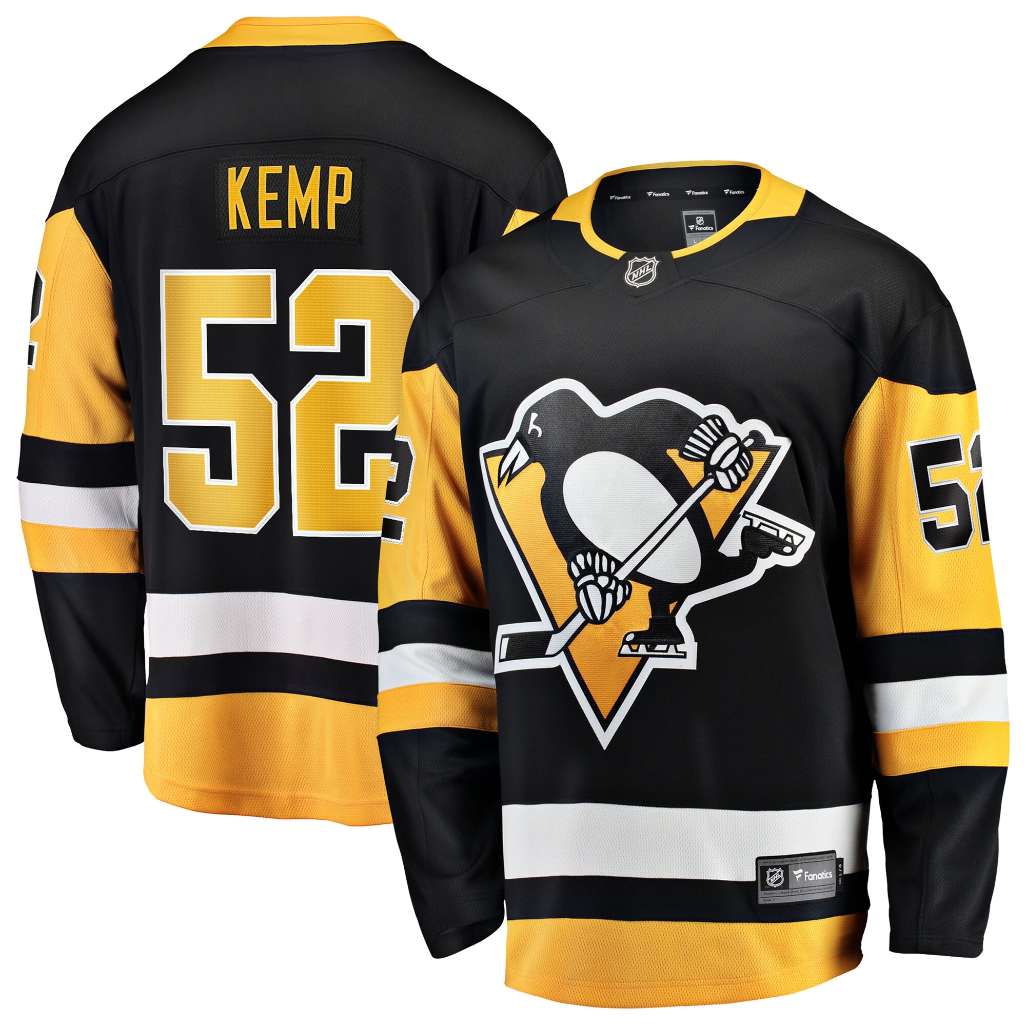 Philip Kemp Pittsburgh Penguins Fanatics Home Breakaway Jersey - Black