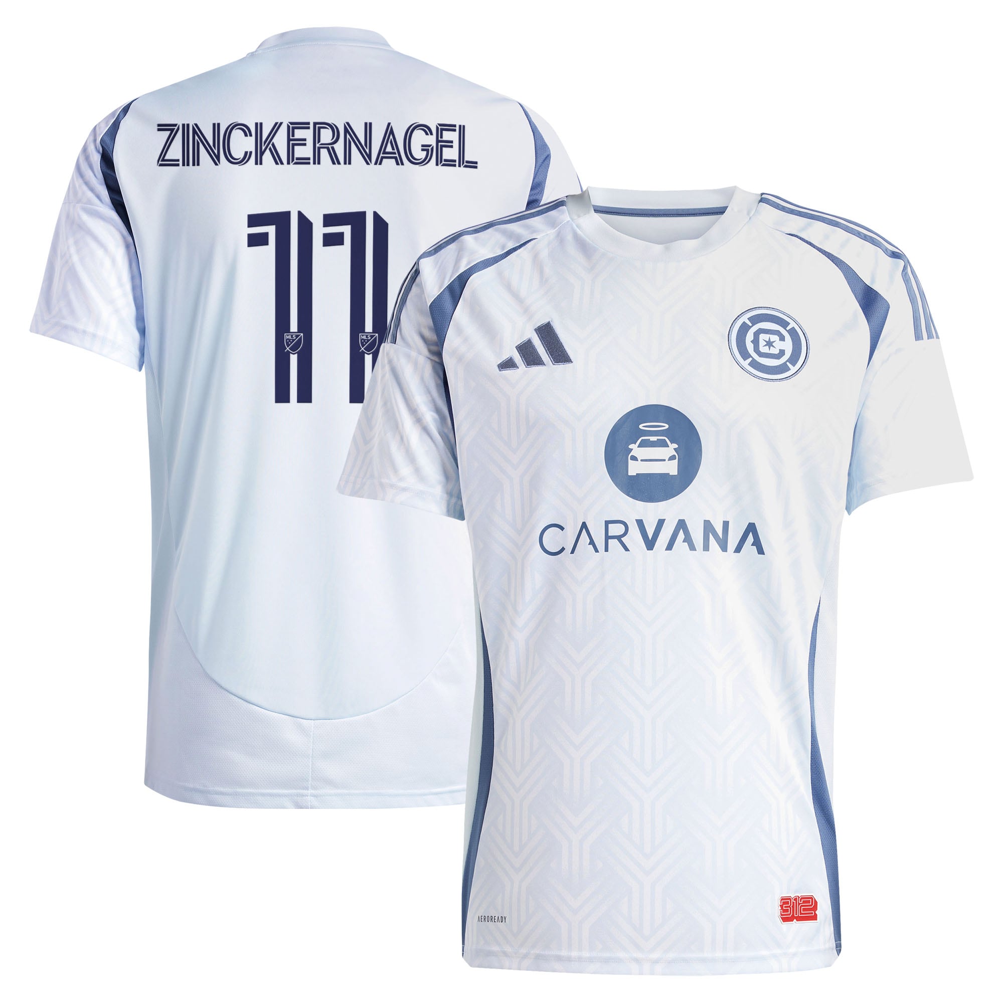 Philip Zinckernagel Chicago Fire 2025 The Municipal Kit Jersey - Light Blue