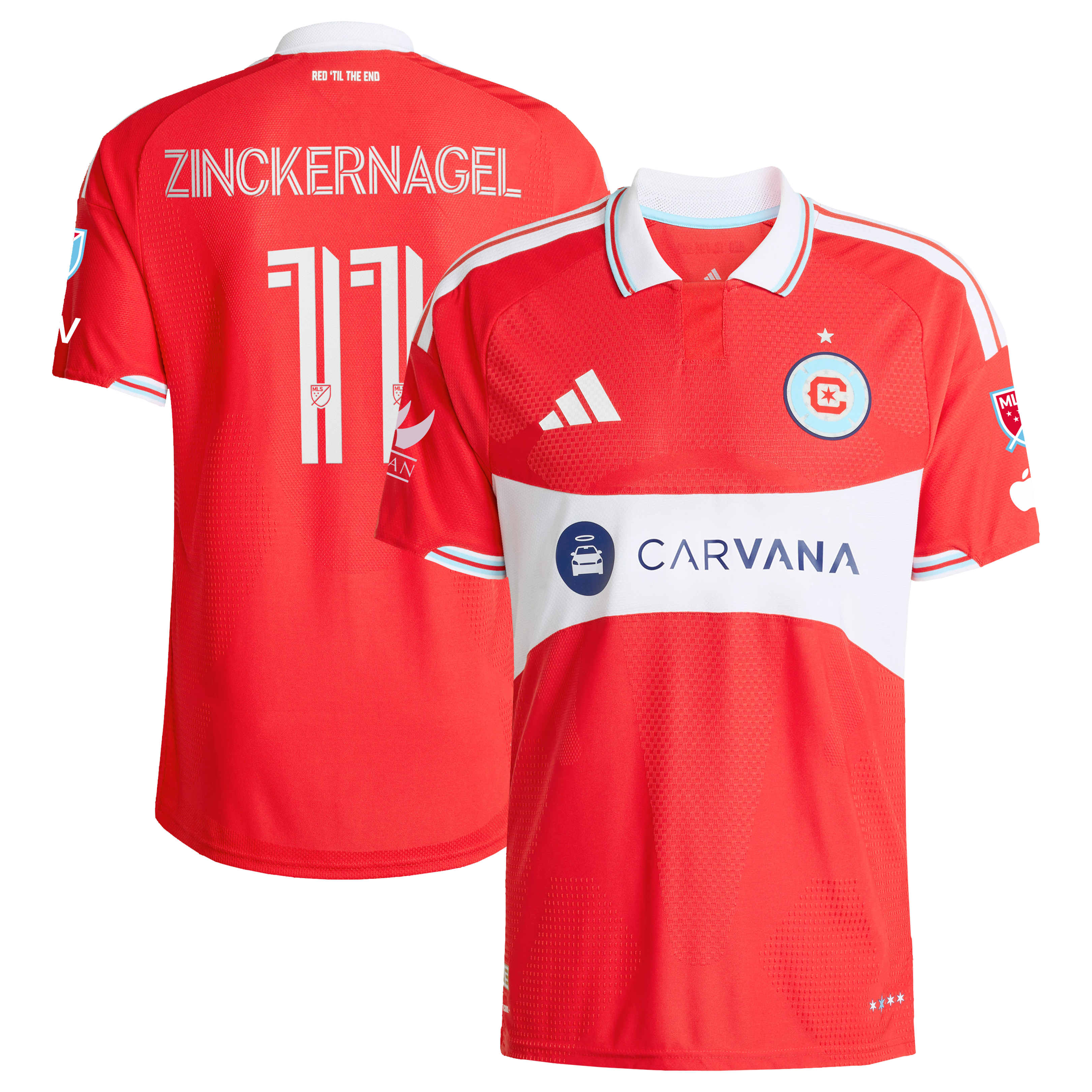 Philip Zinckernagel Chicago Fire 2026 Forever Red On-Field Patch Jersey - Red