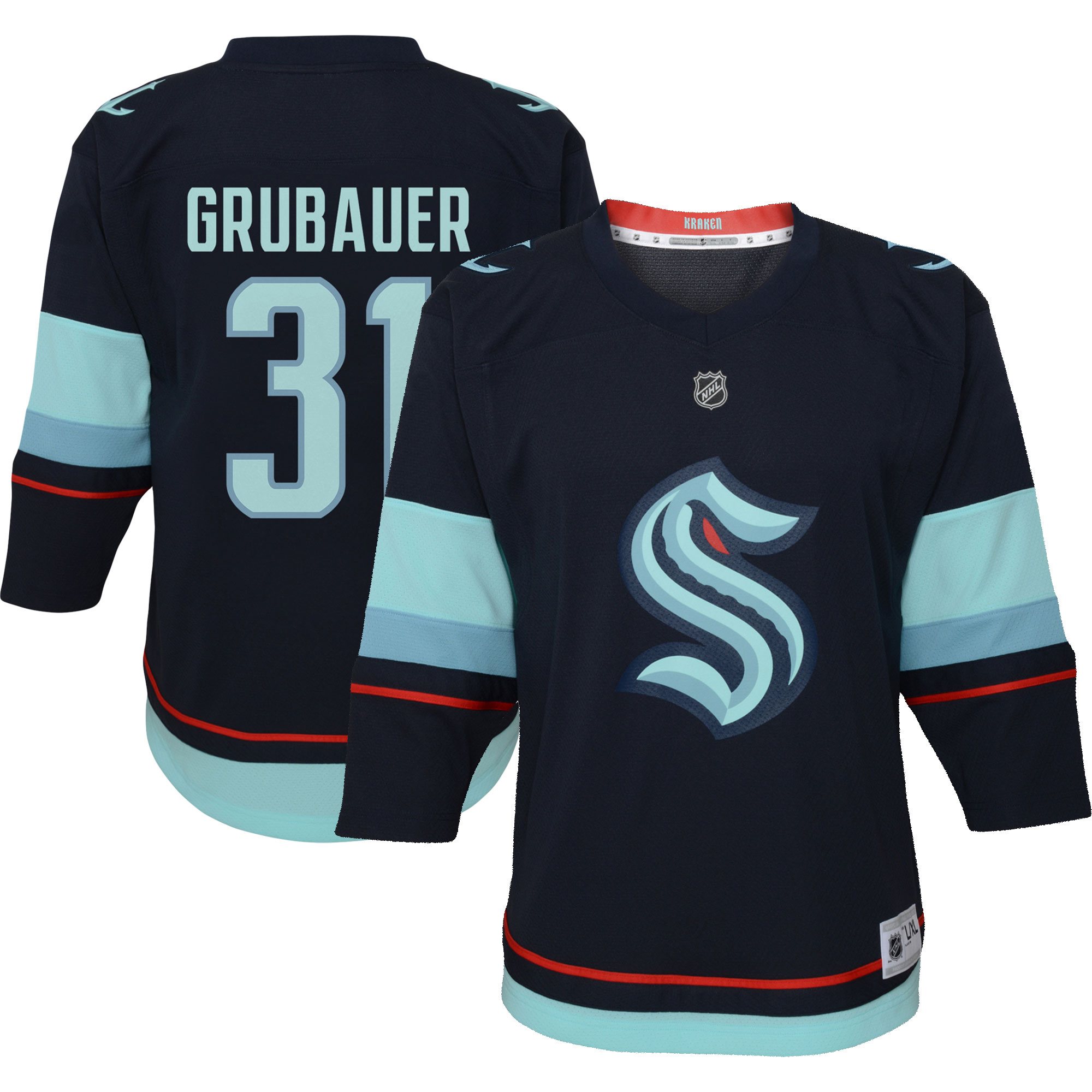 Philipp Grubauer Seattle Kraken Infant Home Player Jersey - Deep Sea Blue