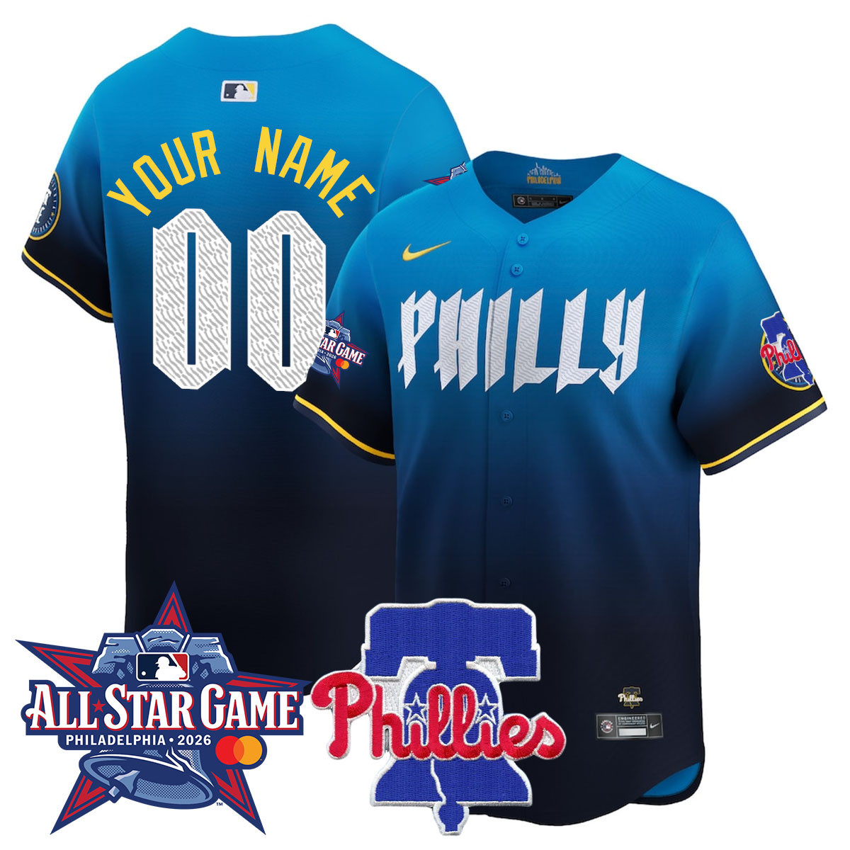 Phillies 2026 All-Star Jersey - Nike - Custom Blue Fade