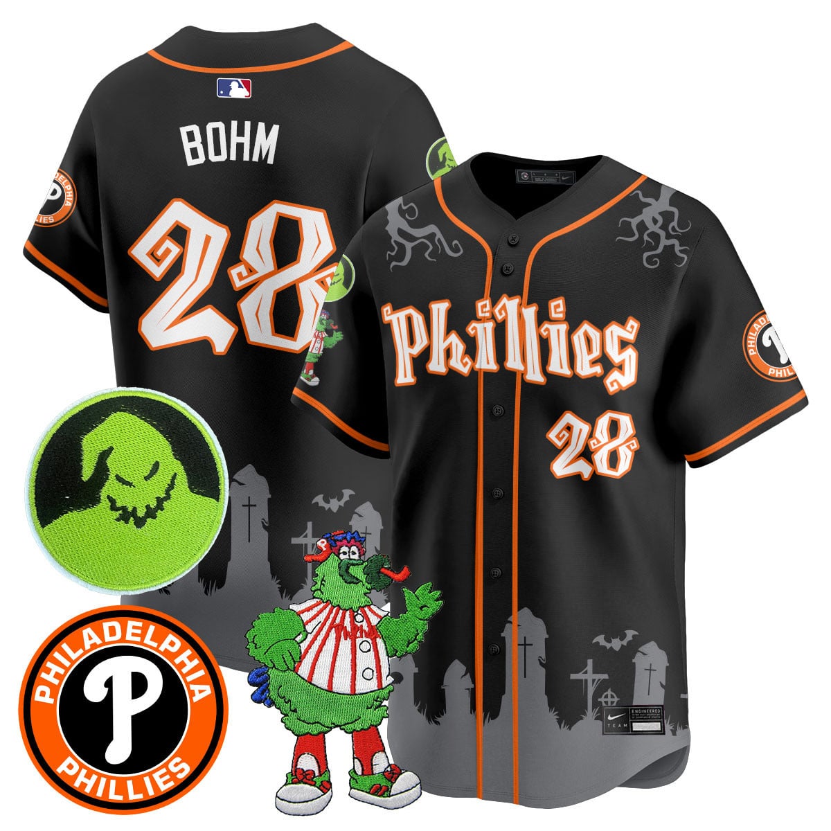 Phillies Bohm Halloween Jersey - Nike - Black #28