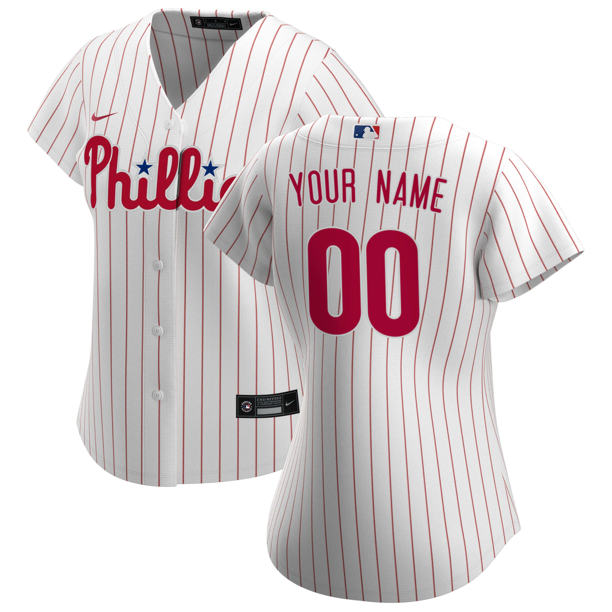Phillies Custom Pinstripe Jersey - Nike - Personalized MLB