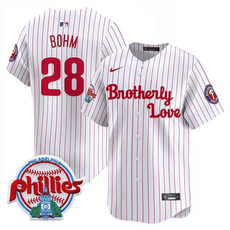 Alternative view of Phillies Harper #3 Jersey - Nike - White Pinstripe Edition