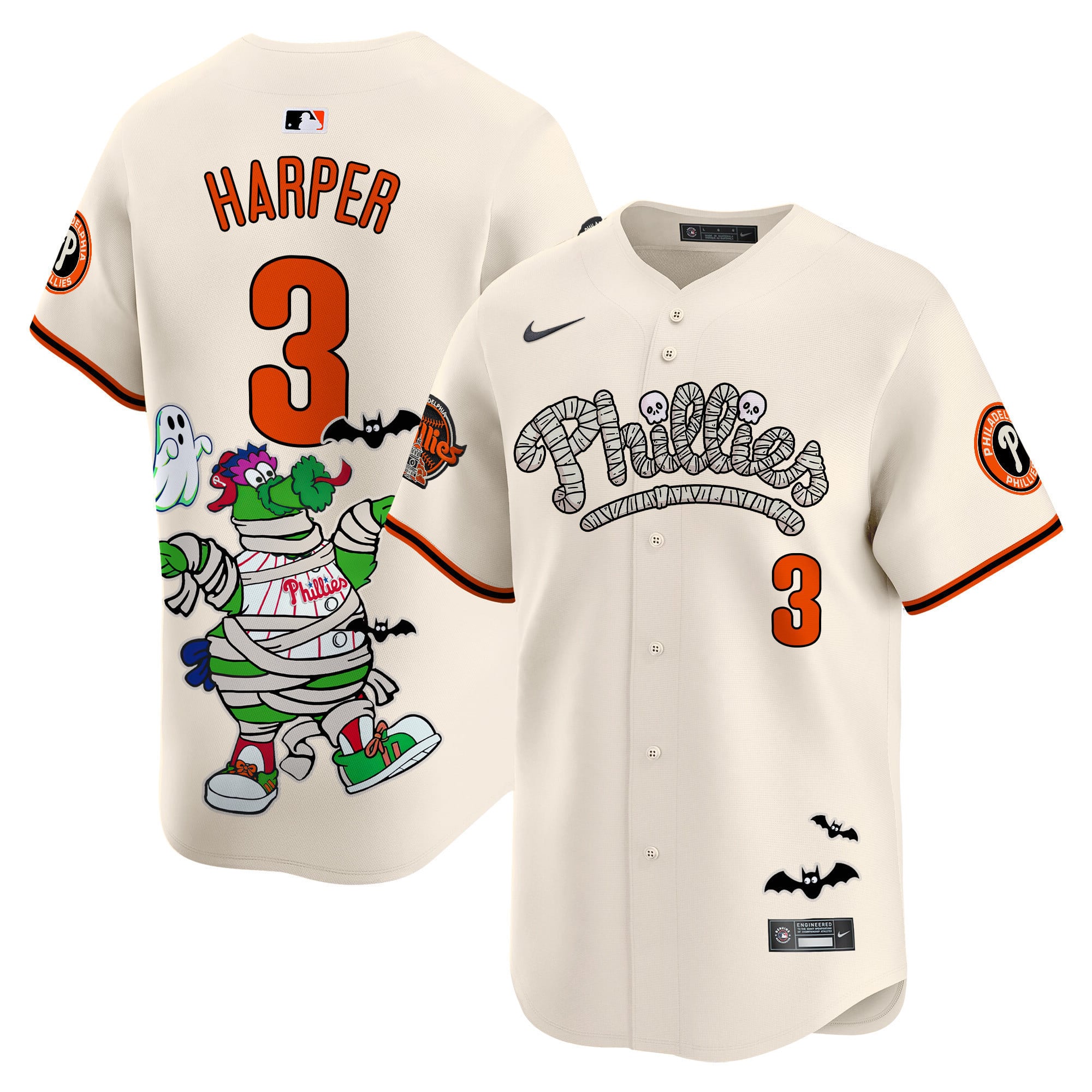 Phillies Harper Halloween Jersey nike - Nike Phillies Harper #3