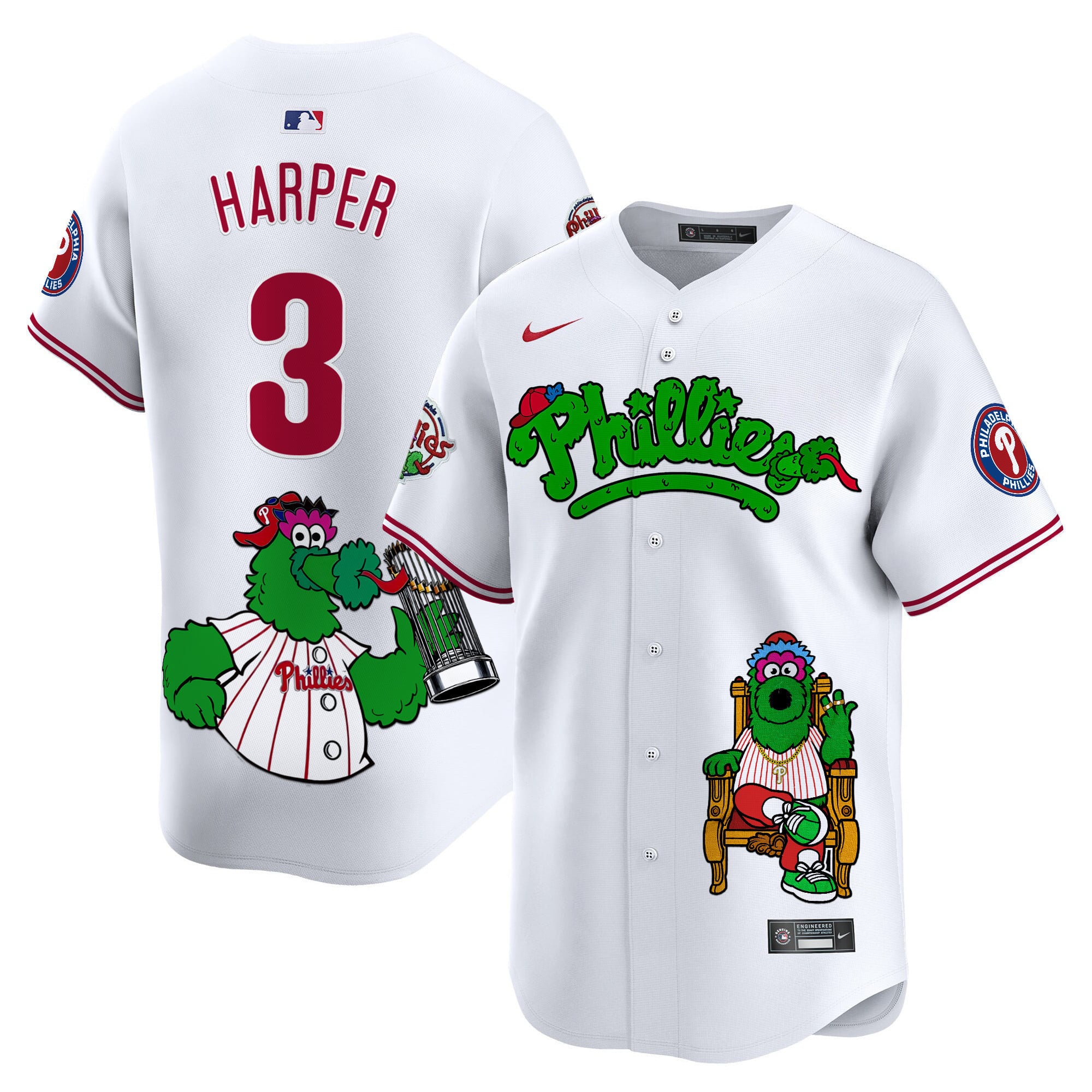 Phillies Harper Mascot Jersey - Nike Phillies Harper #3 Mascot Jersey