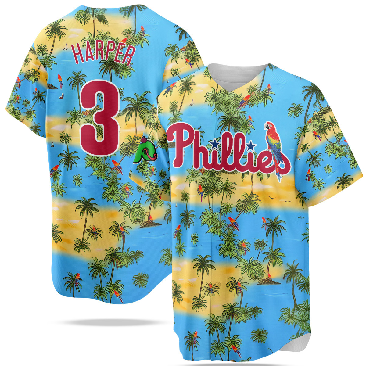 Alternative view of Phillies Hawaiian Shirt Bohm - Phillies Bohm #28 Hawaiian Shirt