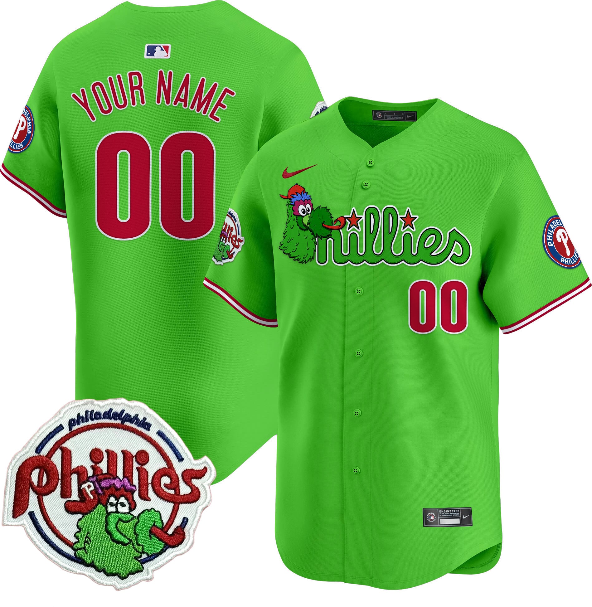 Alternative view of Phillies Mascot Jersey White - Nike Phillies Mascot Jersey - White