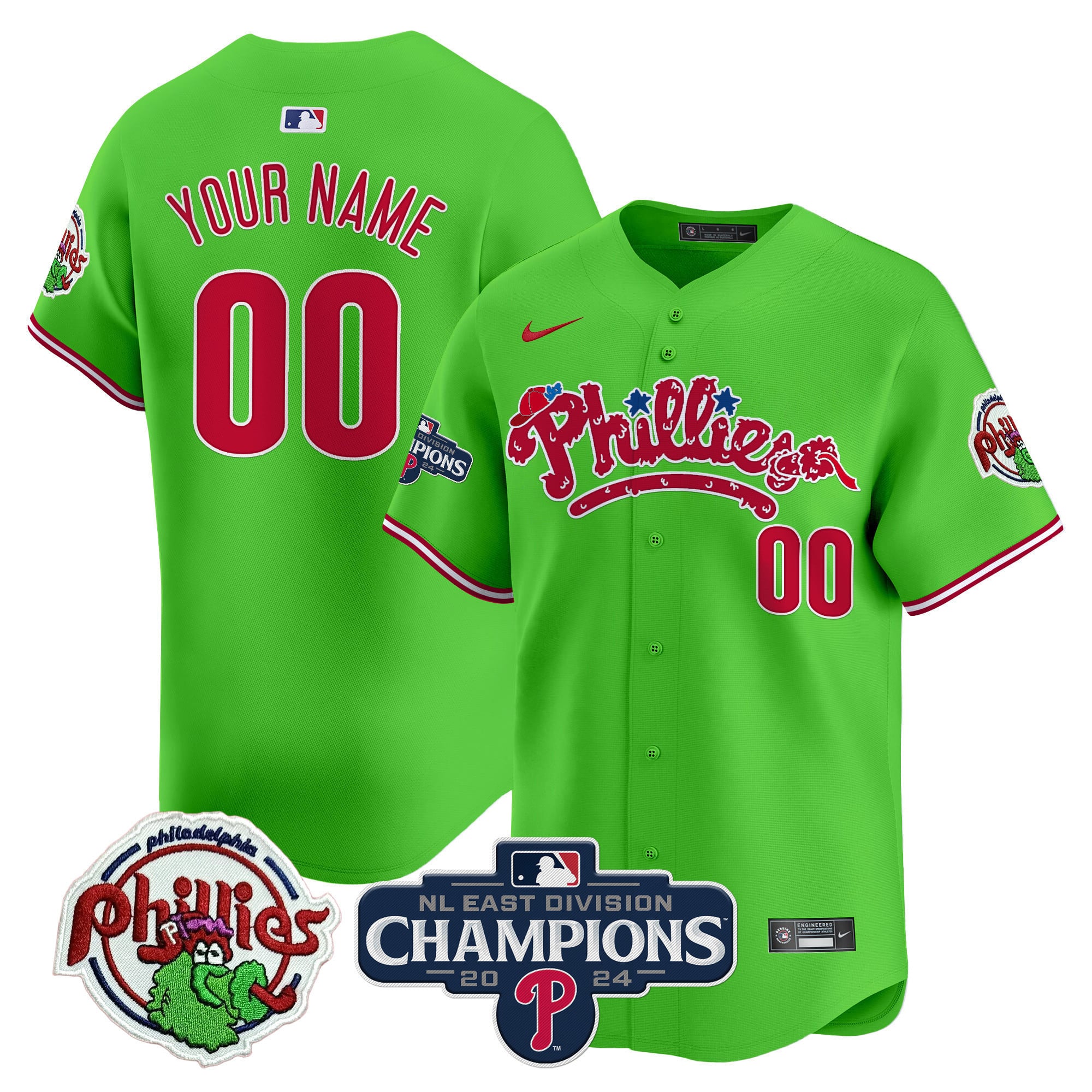 Alternative view of Phillies Phanatic Jersey - Nike - White 2024 Champions Edition