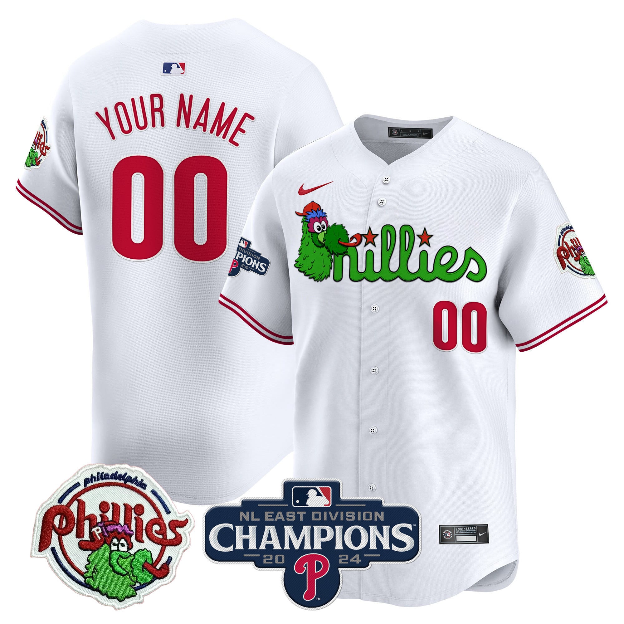 Phillies Phanatic Jersey - Nike - White Custom Edition