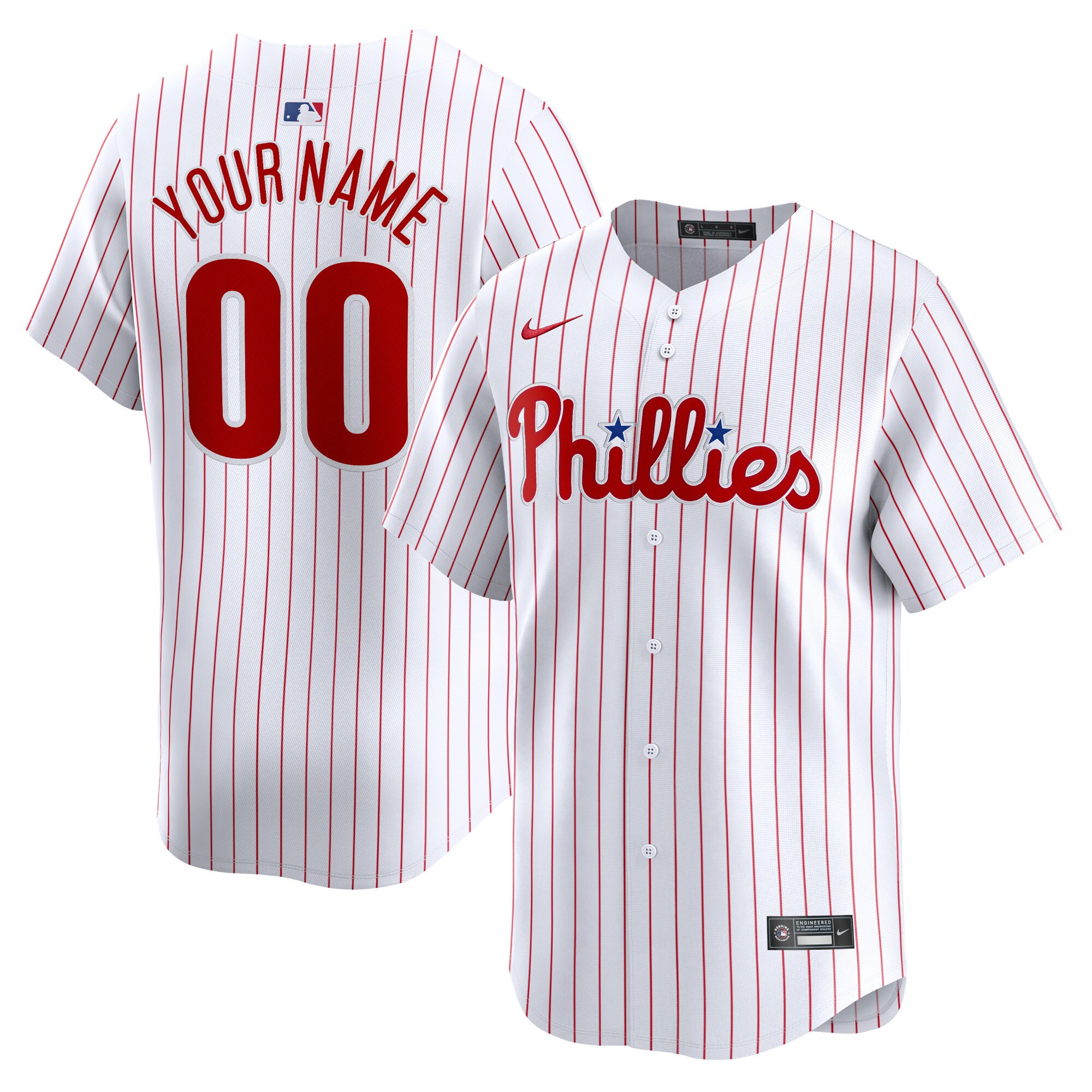 Phillies Pinstripe Jersey Personalized - Nike Phillies Pinstripe