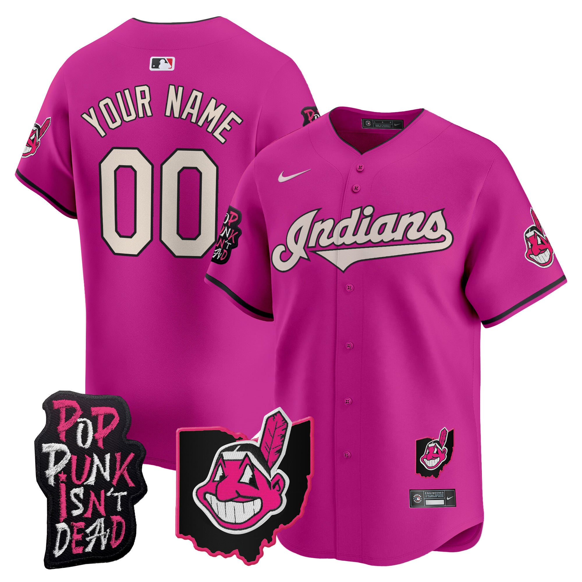 Pink Cleveland Guardians Jersey - Nike - Custom MLB