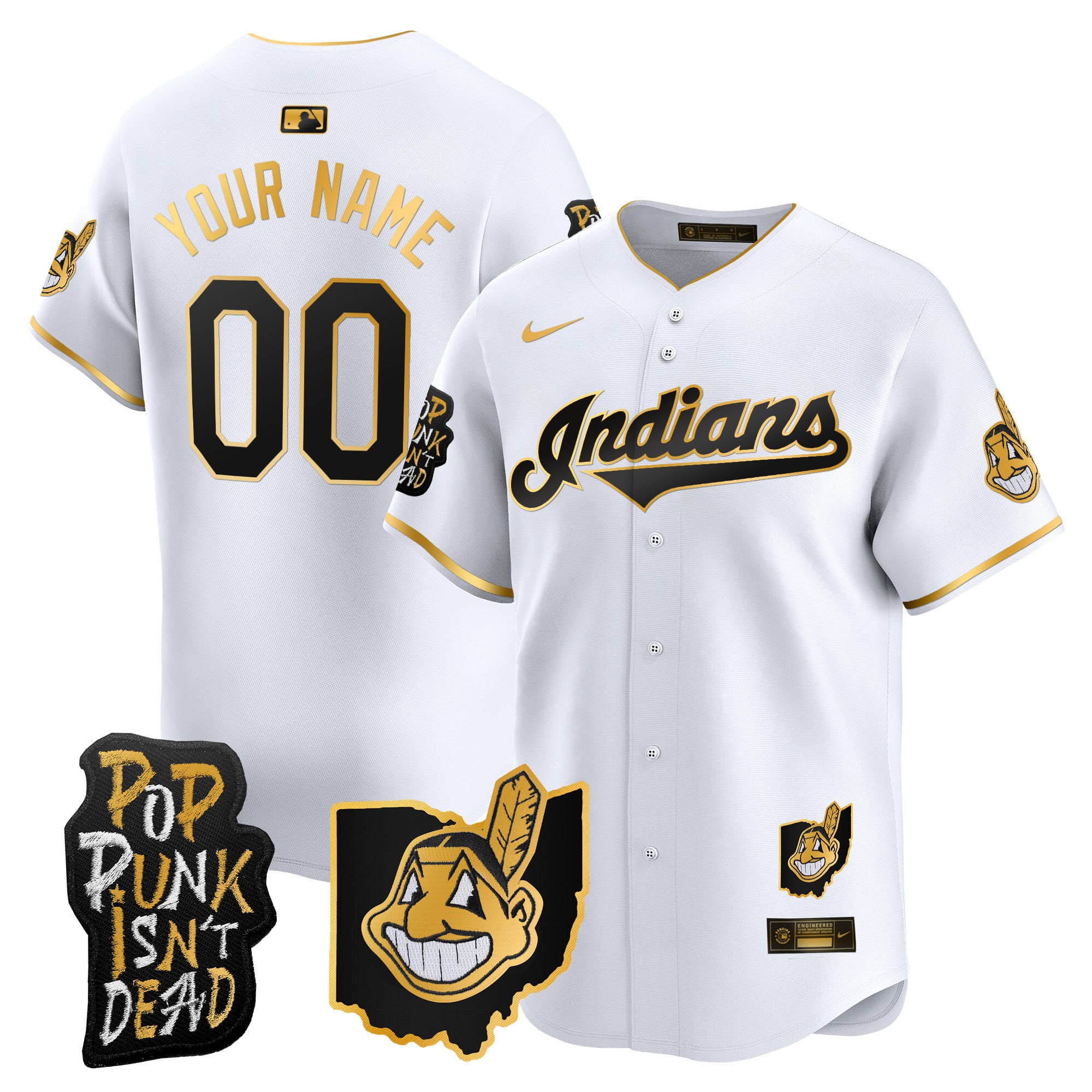 Alternative view of Pink Cleveland Guardians Jersey - Nike - Custom MLB