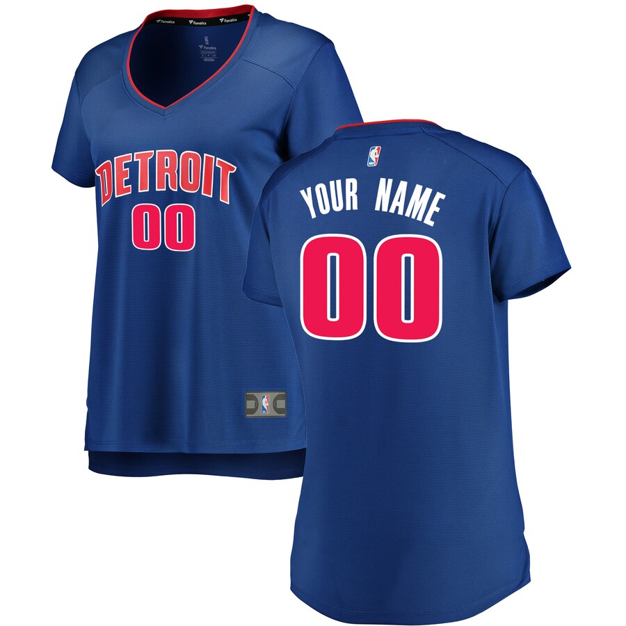 Pistons Blue Custom Jersey fanatics - Fanatics Pistons Blue Custom