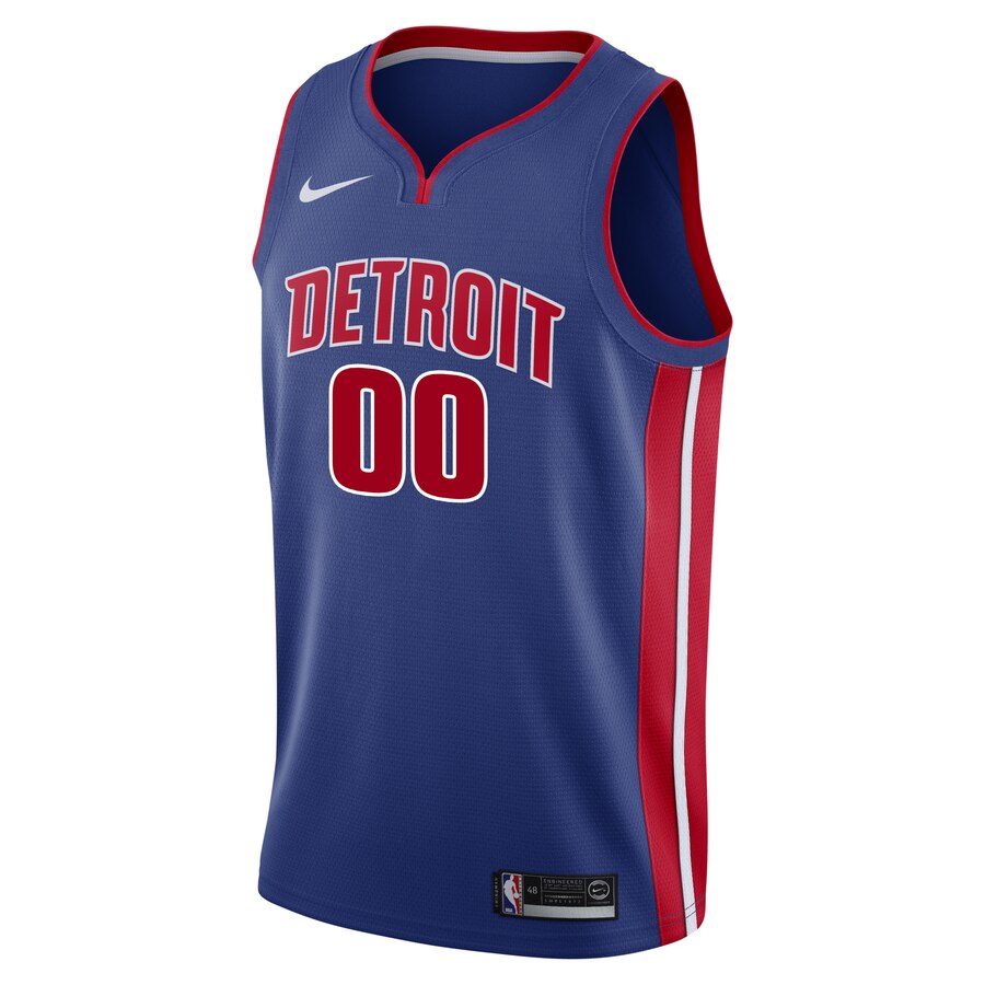 Alternative view of Pistons Blue Custom Jersey nike - Nike Detroit Pistons Blue Jersey