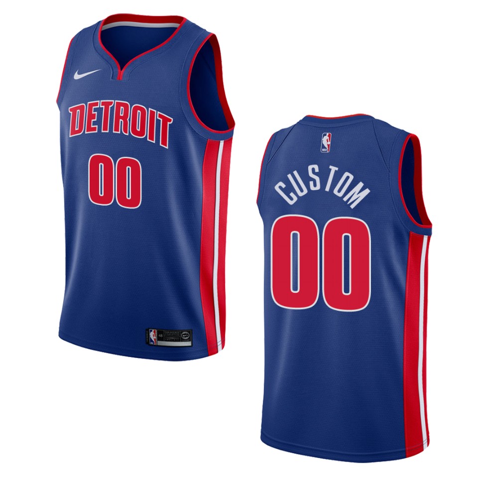 Pistons Blue Custom Jersey - Nike - Personalized Edition