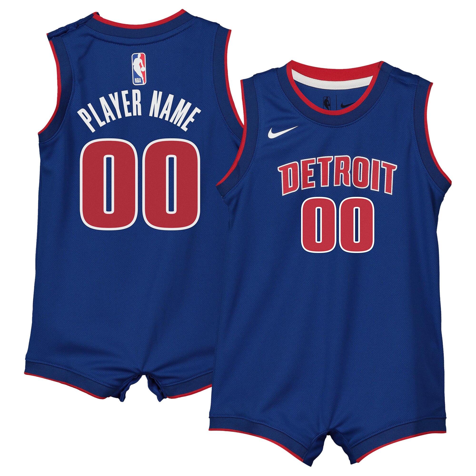 Pistons Blue Infant Romper - Nike Detroit Pistons Blue Infant Jersey