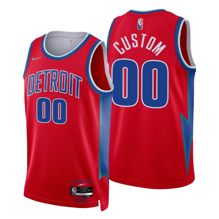 Pistons Red Custom Jersey nike - Nike Detroit Pistons Red Custom
