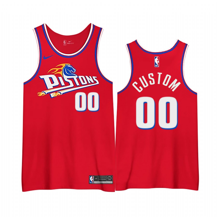 Pistons Red Custom Jersey - Nike - Personalized Edition