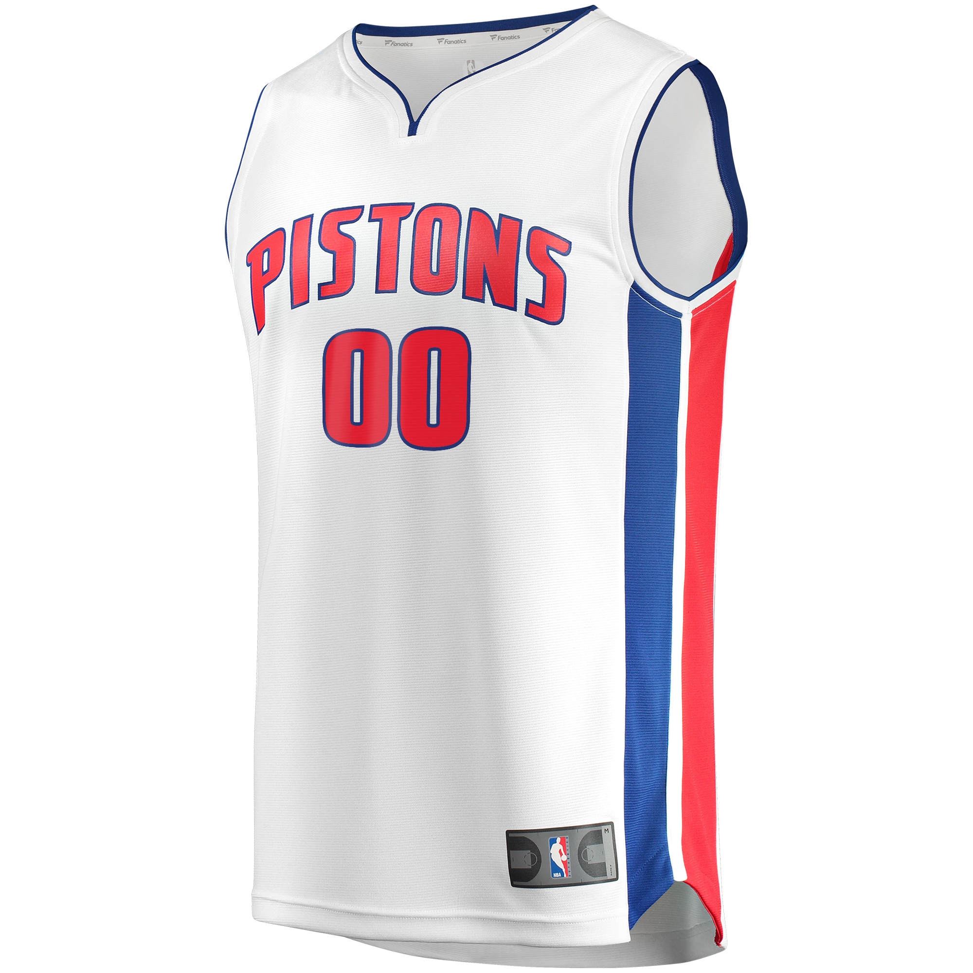 Alternative view of Pistons White Custom Jersey - Fanatics Pistons White Jersey