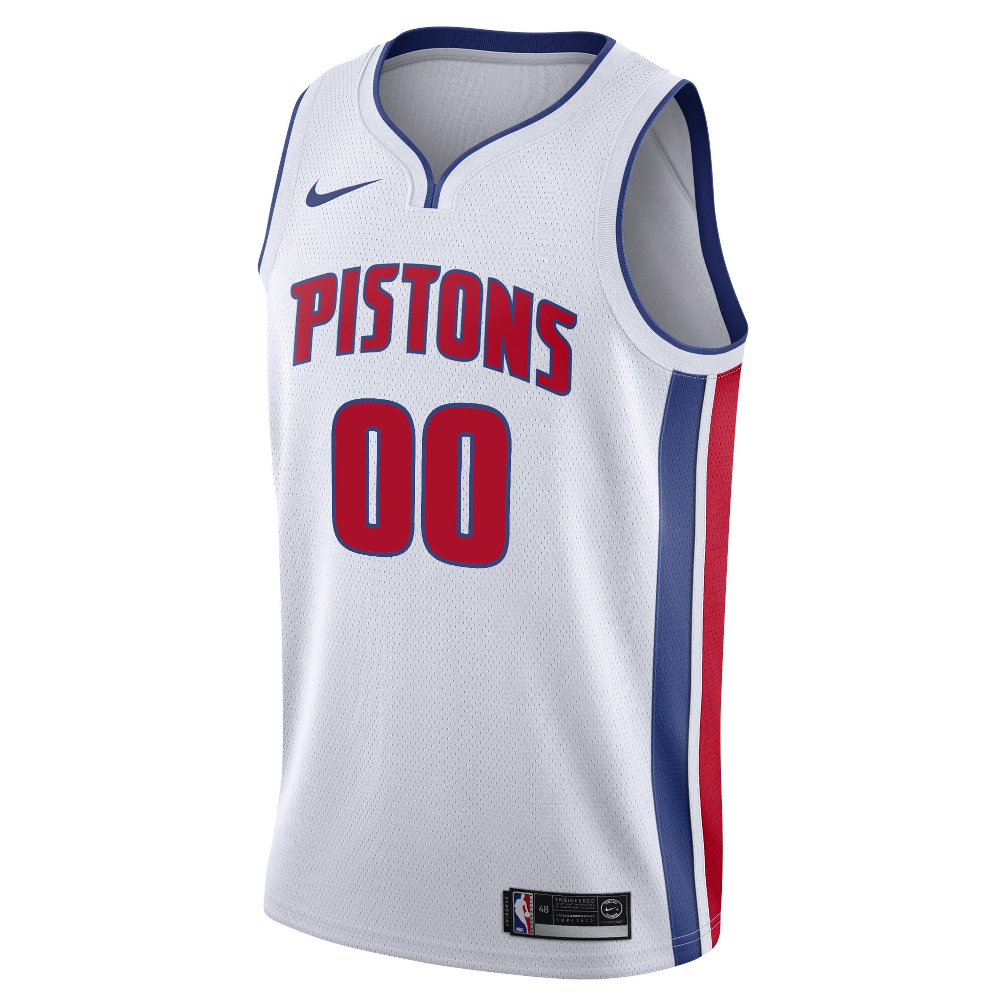 Alternative view of Pistons White Custom Jersey nike - Nike Pistons White Jersey - Custom