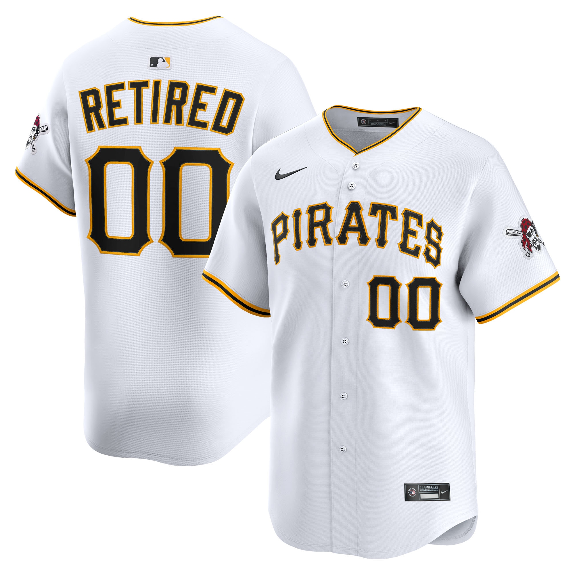 Pittsburgh Pirates Home Limited Pick-A-Player Retired Roster Jersey - White