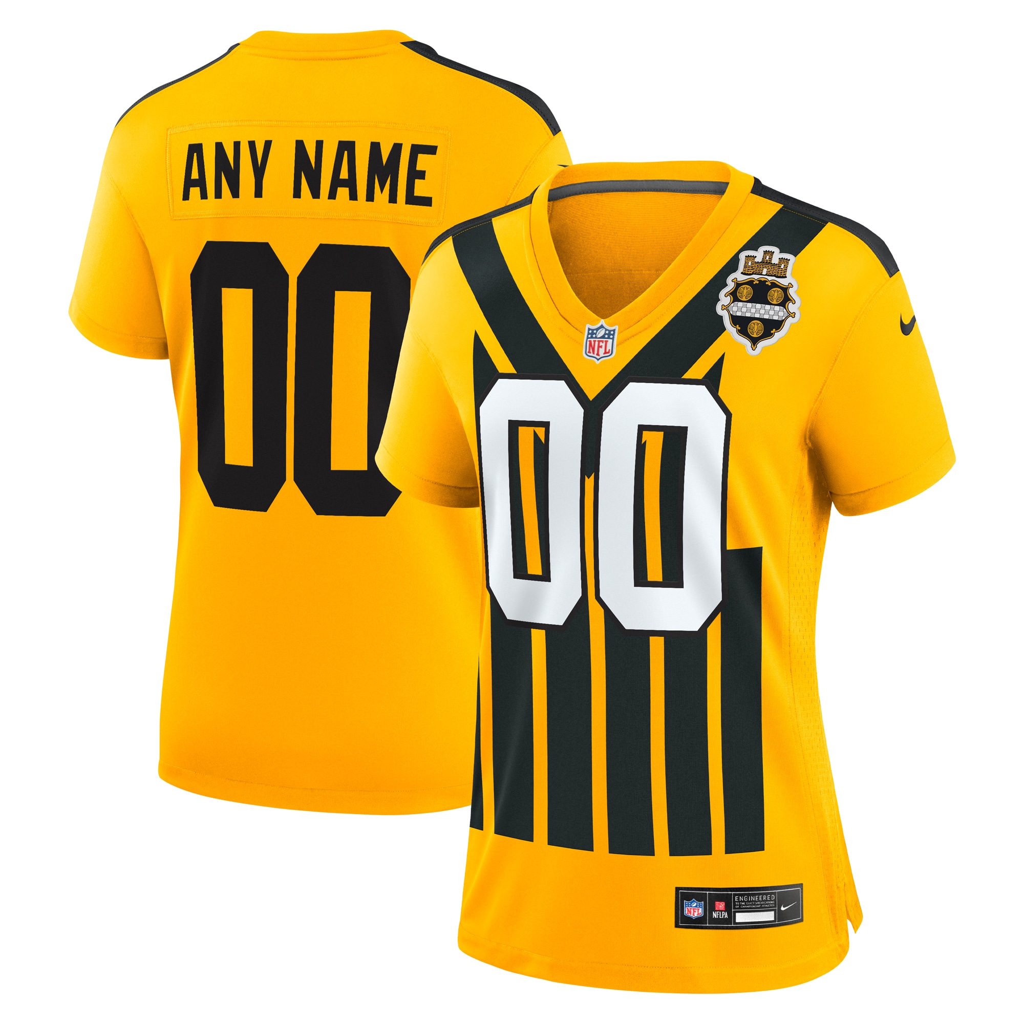 Pittsburgh Steelers Women's Alternate 1933 Throwback Game Custom Jersey