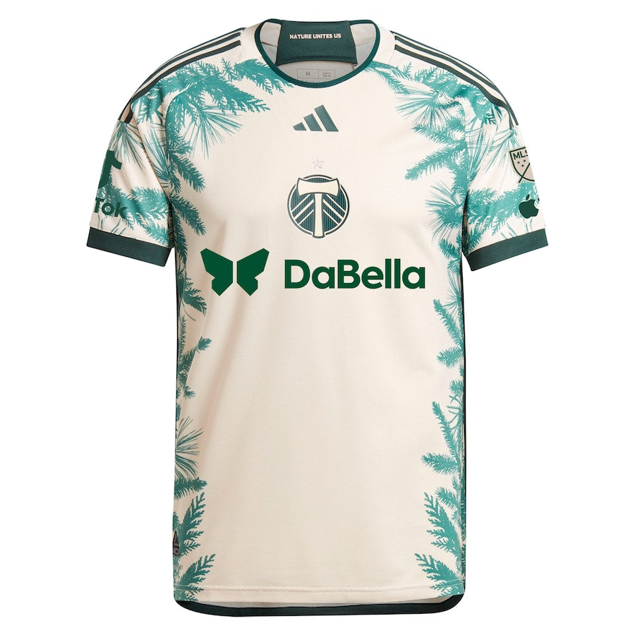 Alternative view of Portland Timbers 2024 adidas Premium Tan Authentic Soccer Jersey