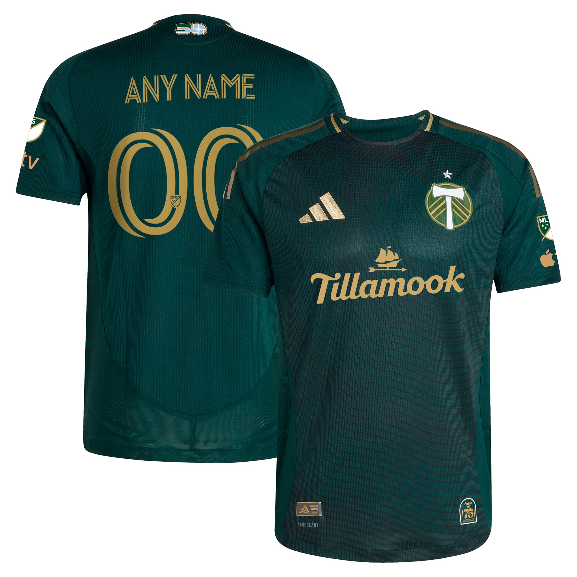 Portland Timbers 2025 Forever Green & Gold Custom Jersey - Green
