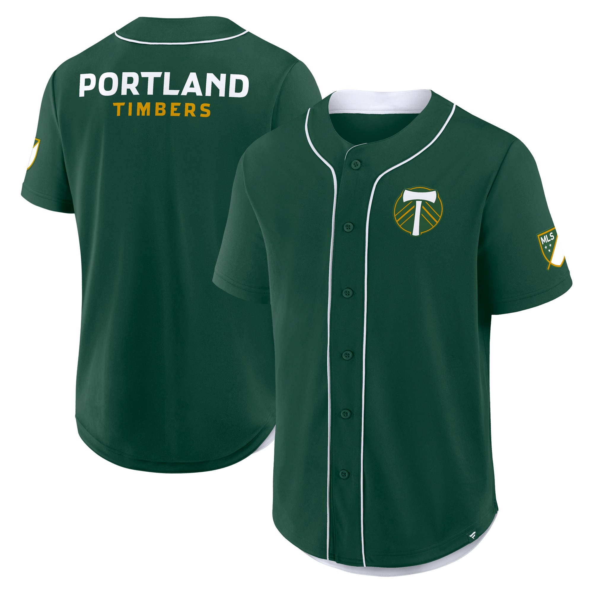 Portland Timbers Fanatics Injury Time Baseball Jersey - Green