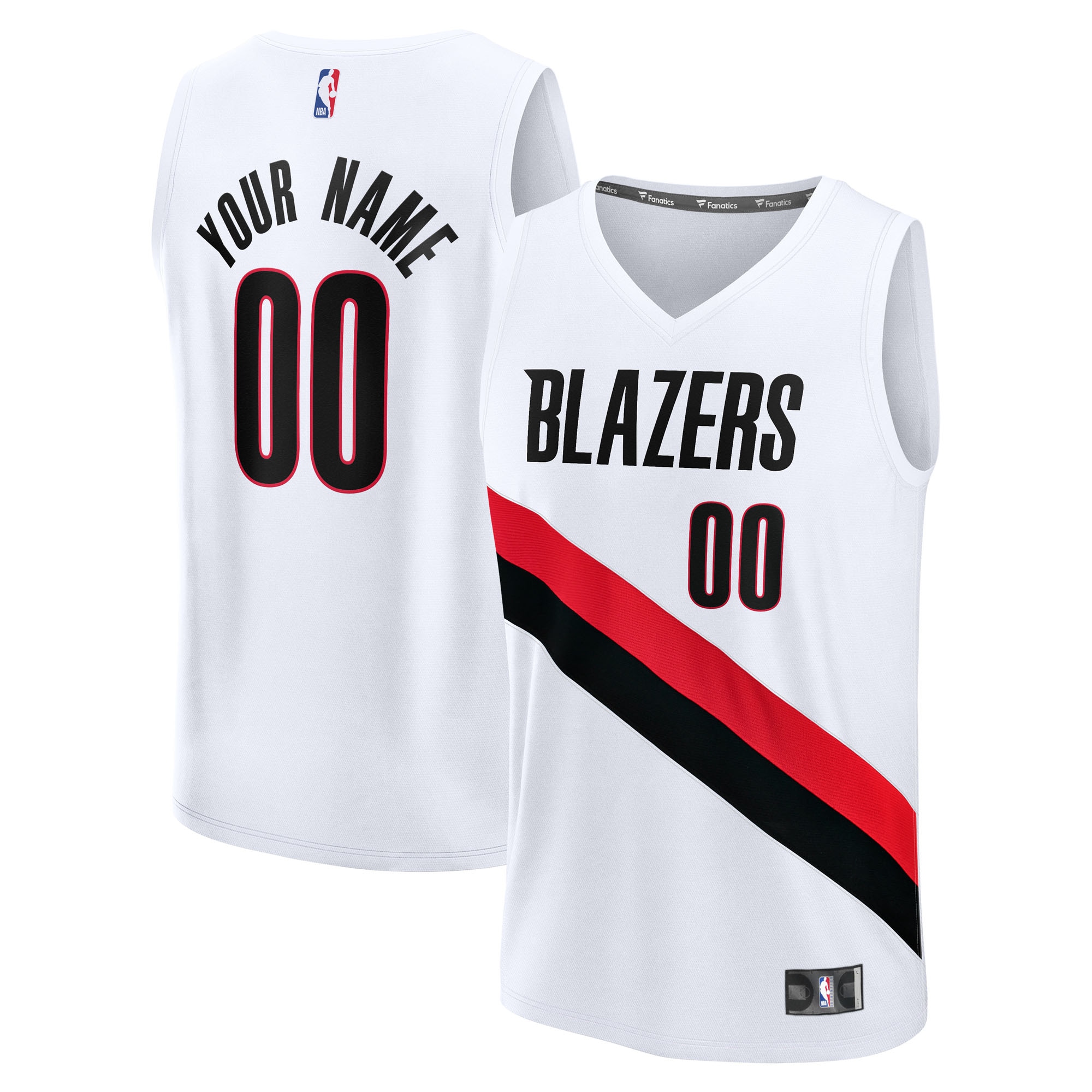 Portland Trail Blazers Fanatics Fast Break Custom Jersey - Association Edition