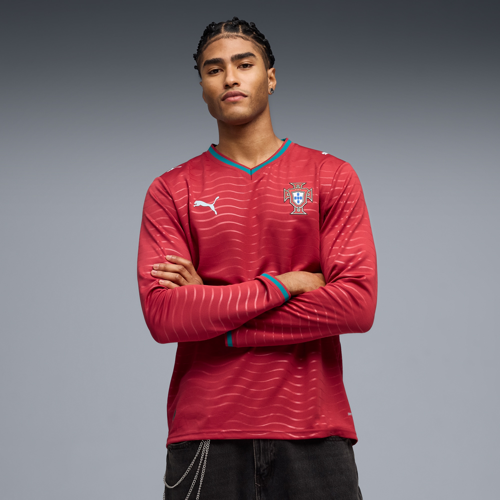 Portugal National Team Puma 2026 Home Long Sleeve Jersey - Red