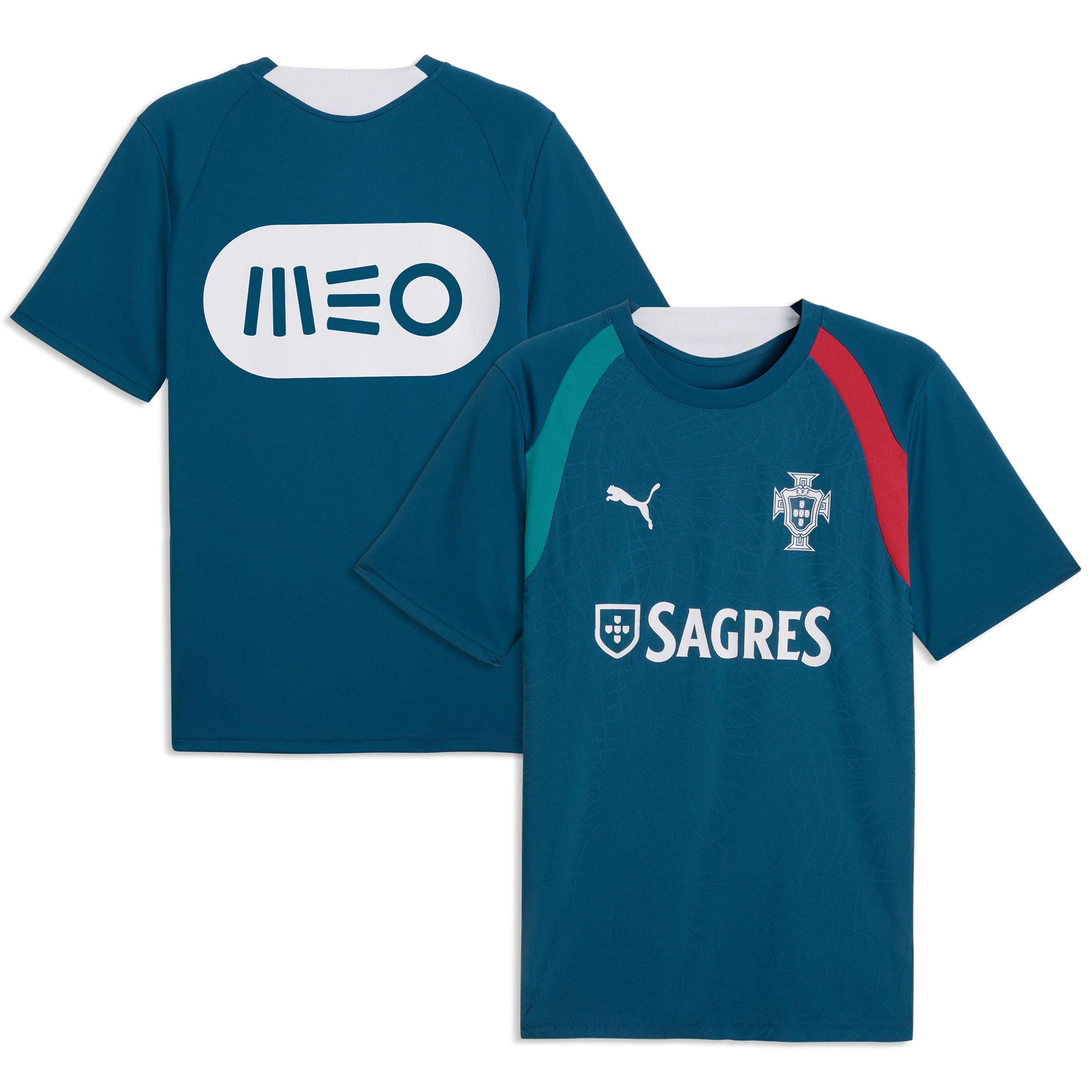 Portugal National Team Puma Pre-Match Sponsor Jersey - Navy