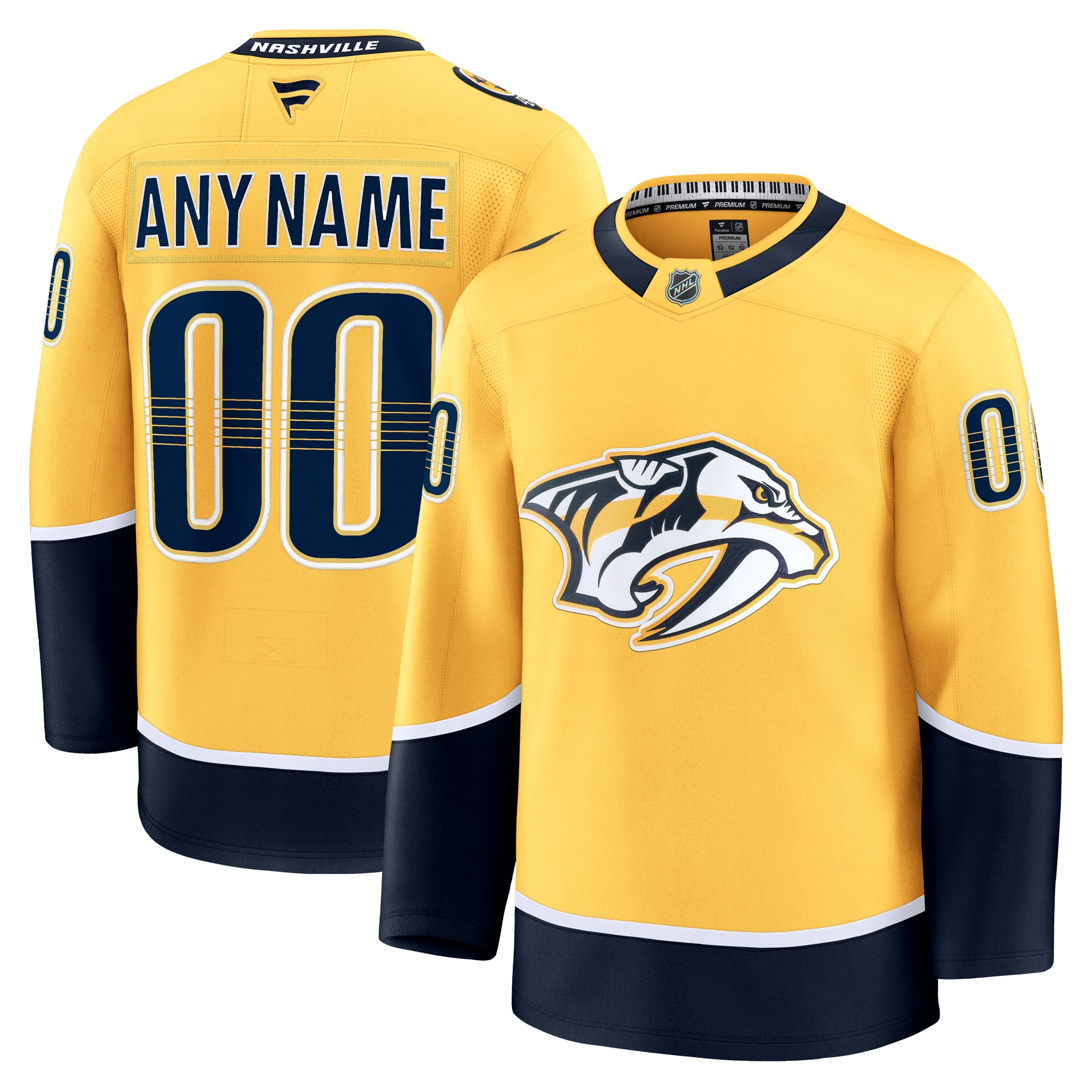 Predators Yellow Authentic NHL - Fanatics Nashville Jersey