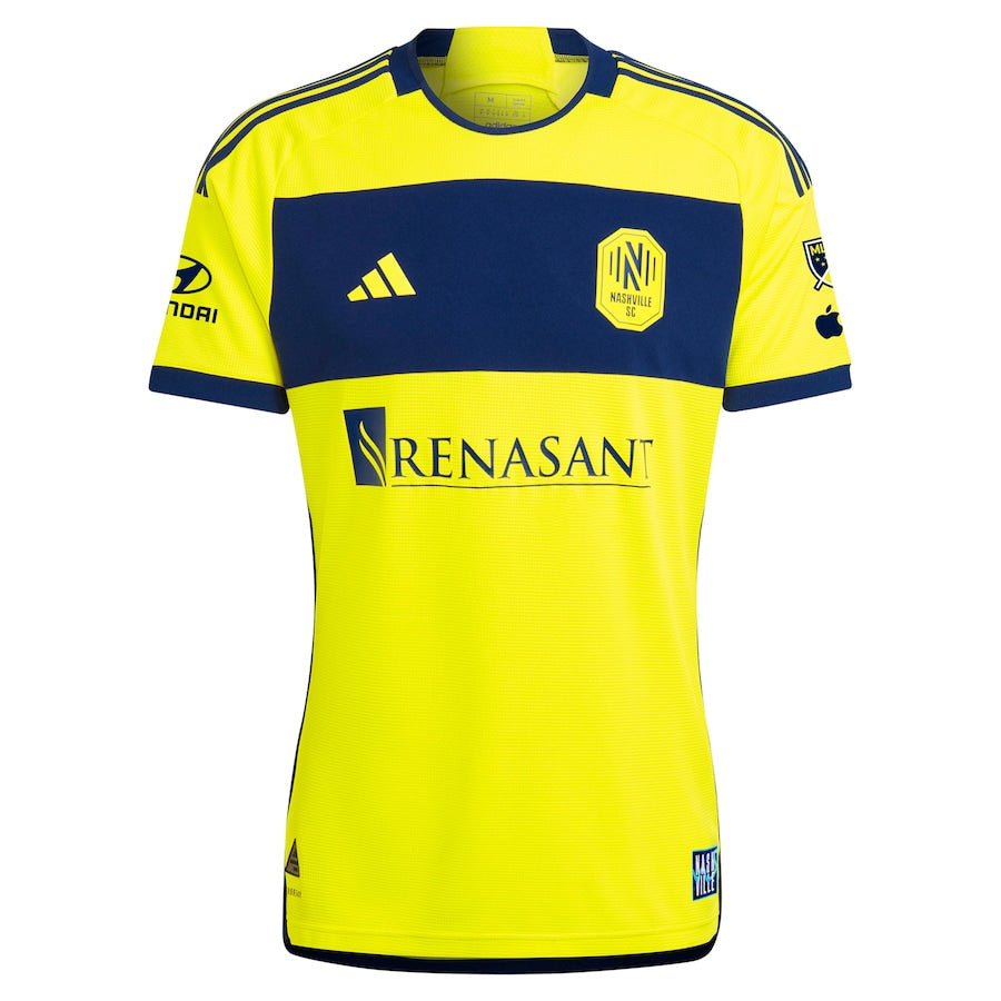 Alternative view of Premium Nashville SC 2024 Yellow Authentic Jersey - adidas Kit