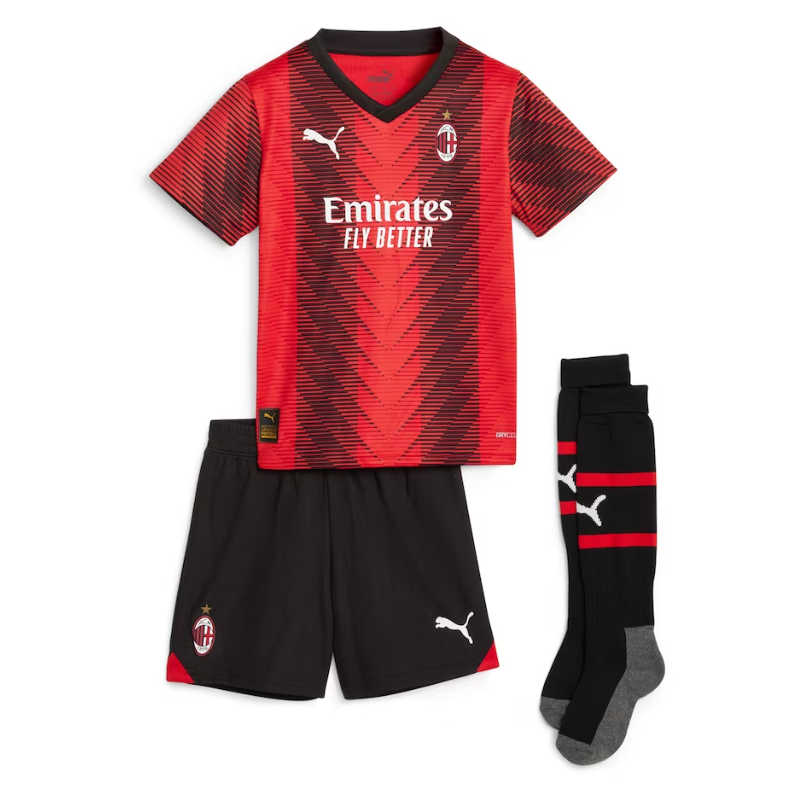 Puma AC Milan Kids Kit - Red/Black Soccer Set