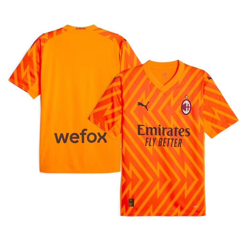 Puma AC Milan Orange Jersey - 2023/24 Goalkeeper Kit