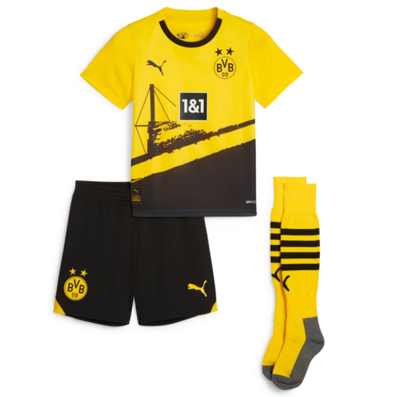 Puma BVB Dortmund Kids Kit - Yellow/Black Soccer Set