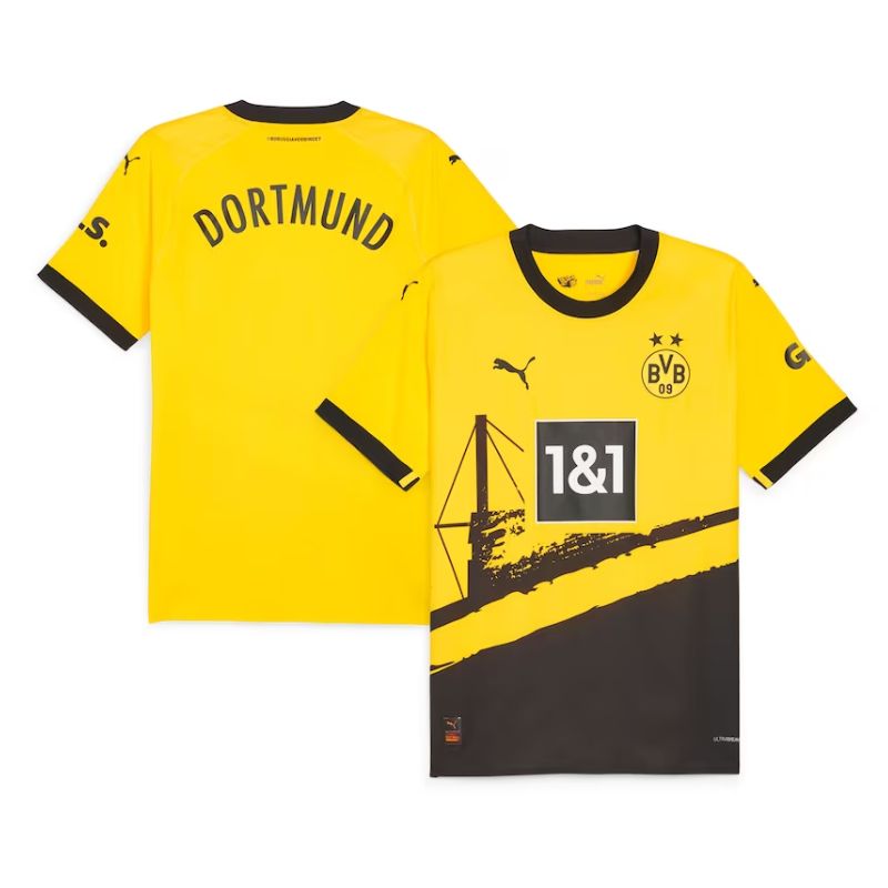 Puma Dortmund 2023/24 Home Jersey - Yellow & Black