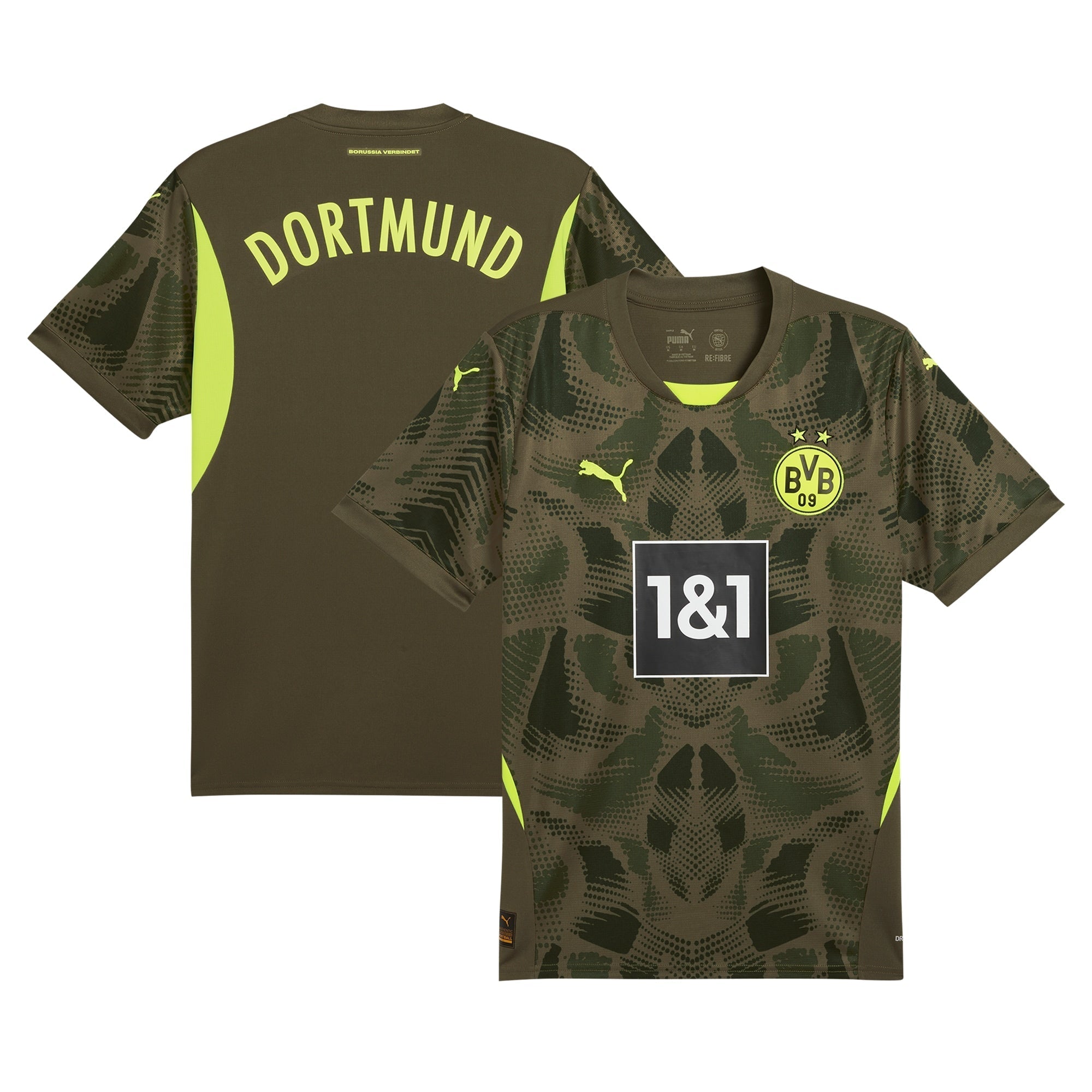 Puma Dortmund Olive Jersey - Puma Dortmund Olive Green Jersey