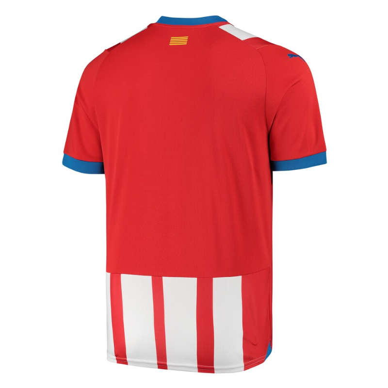 Alternative view of Puma Girona Home Jersey - Red & White Striped Soccer