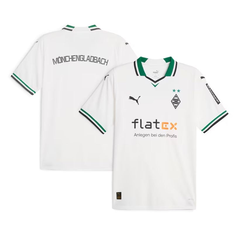 Puma M’gladbach Home Jersey - White & Green 2024/25