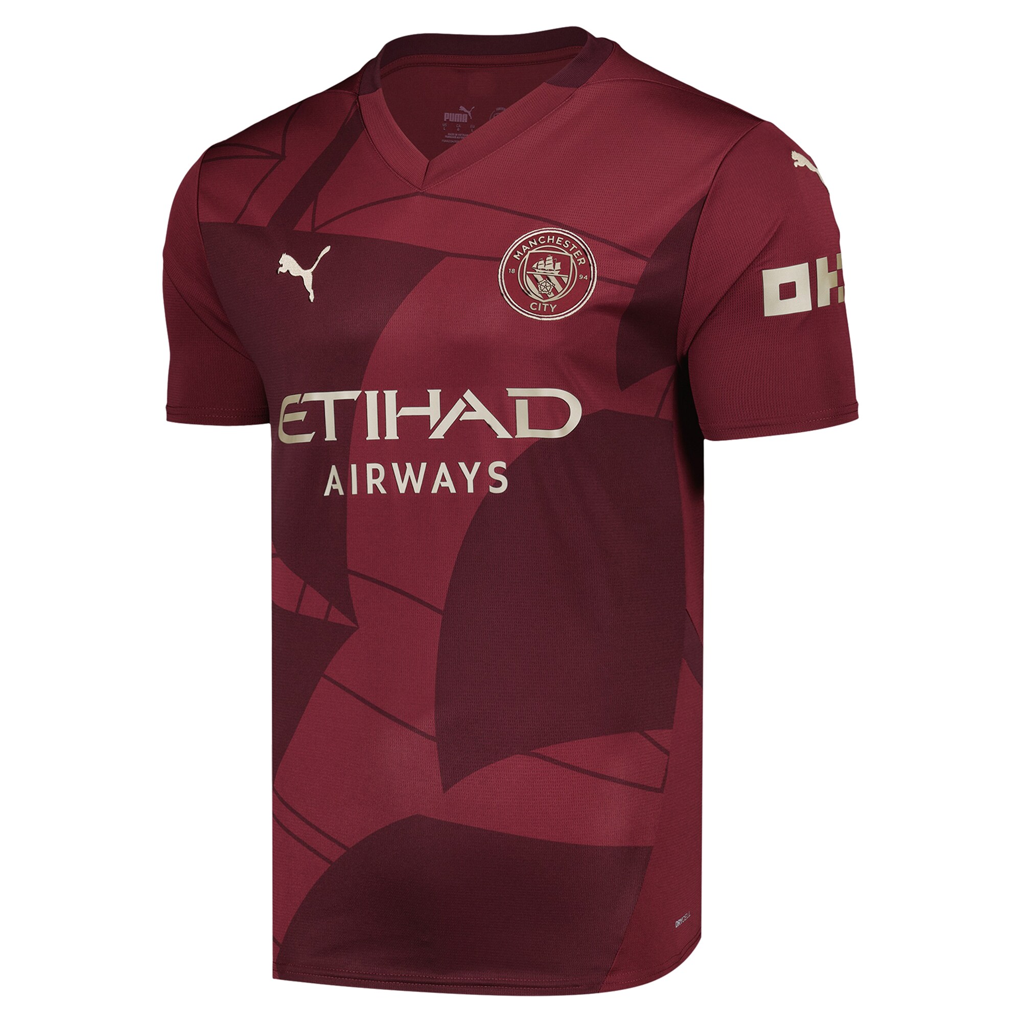 Alternative view of Puma Man City Maroon Jersey - Puma Man City Maroon 2023/24 Jersey