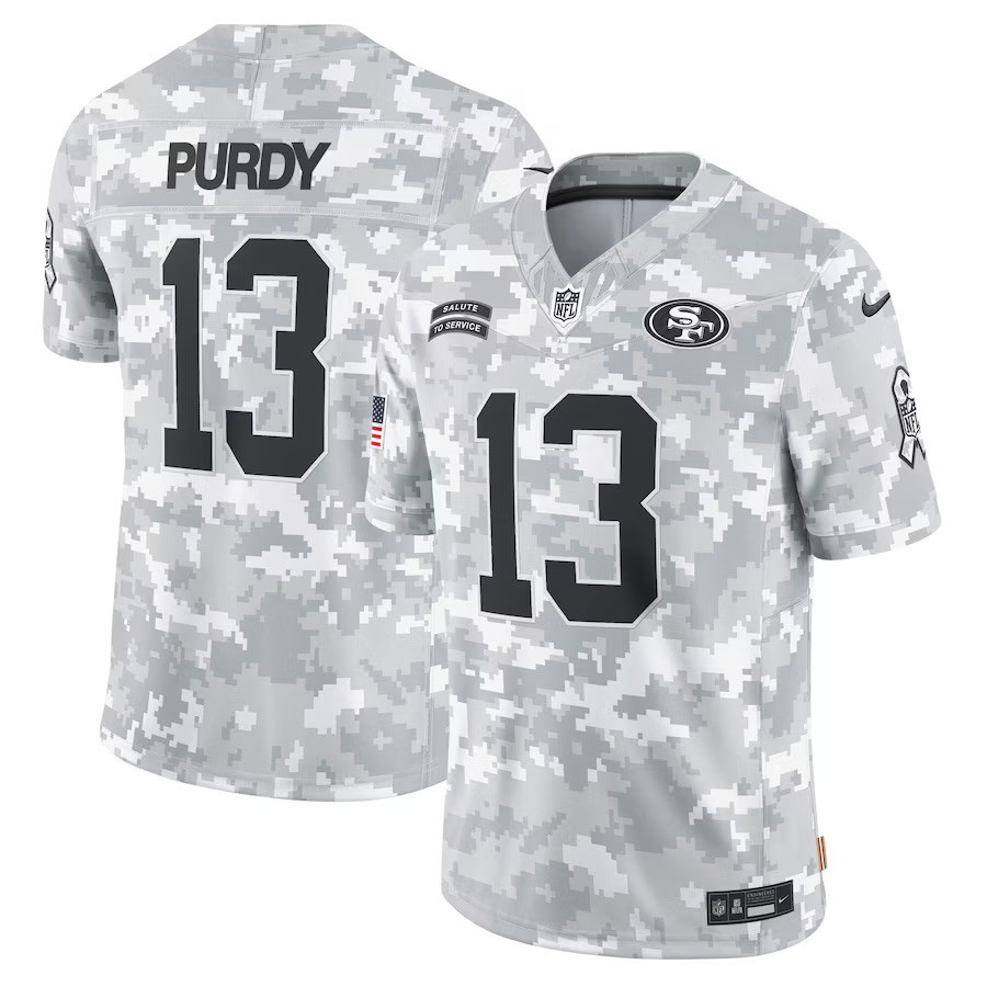 Purdy 49ers Camo Jersey - Nike - Salute to Service