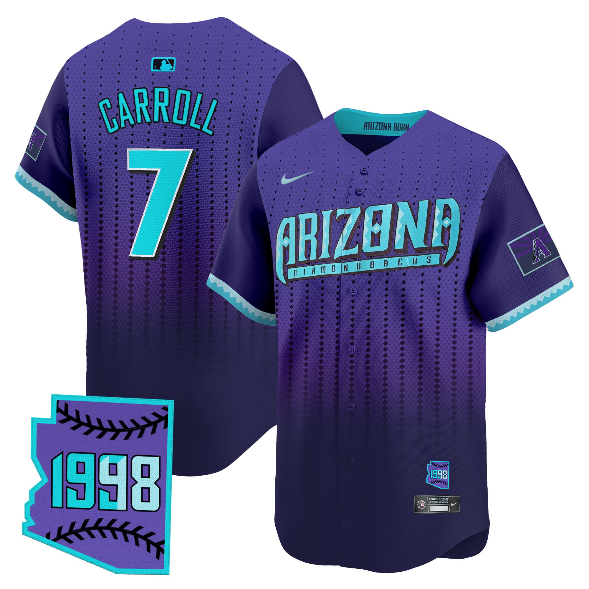 purple Nike Carroll D-backs Jersey - Nike Carroll D-backs Jersey