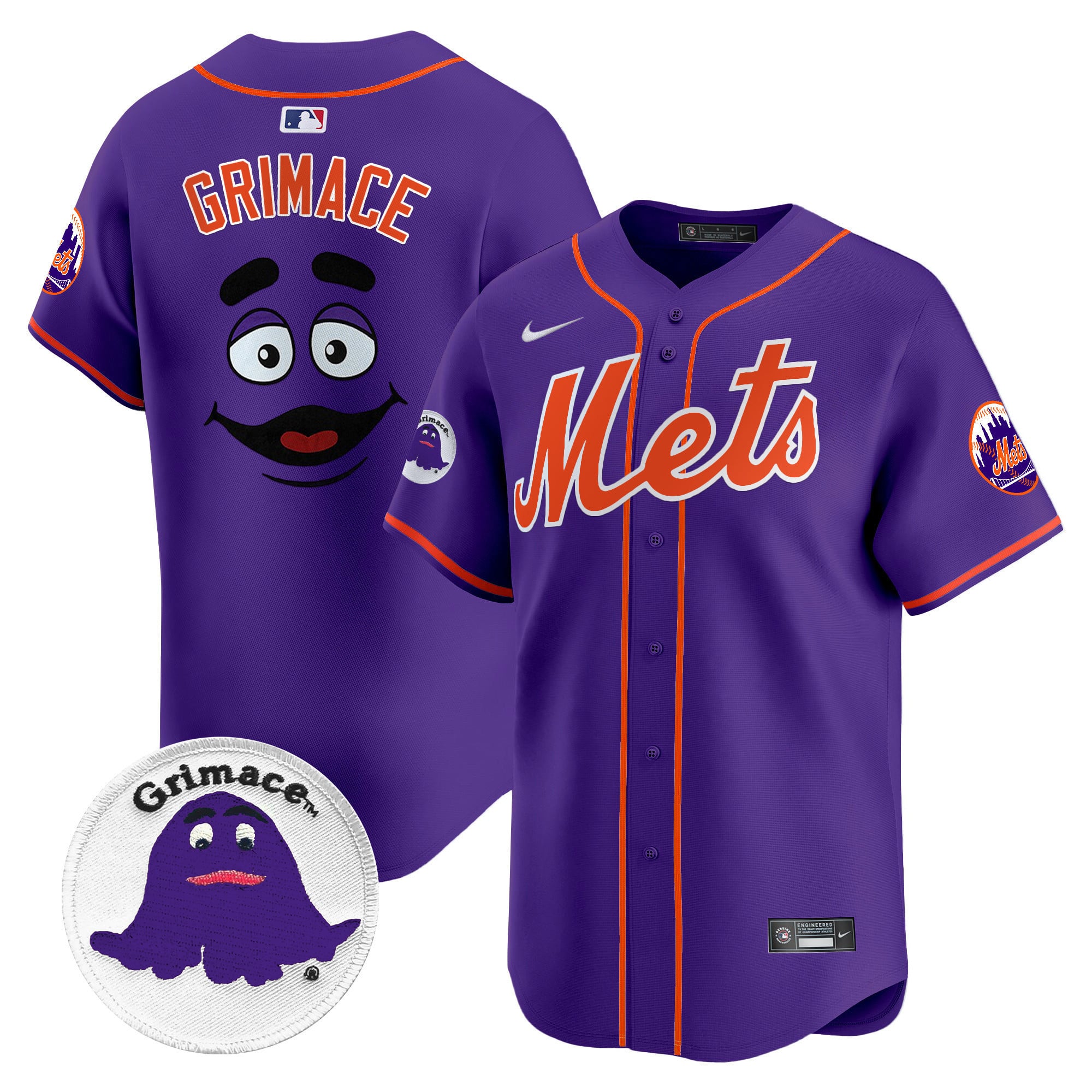 purple Nike Mets Grimace Jersey - Nike Mets Grimace Jersey - Purple
