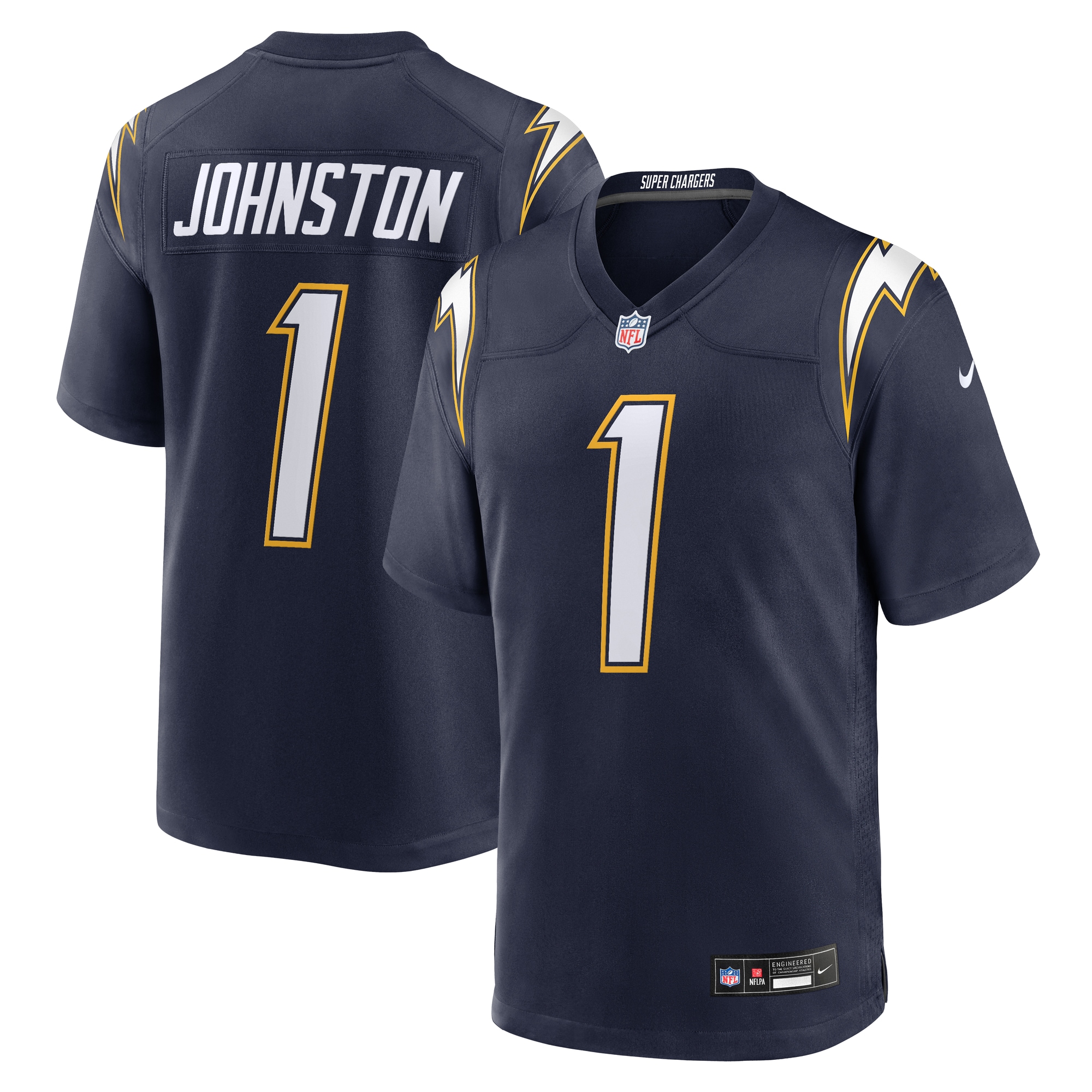 Quentin Johnston Los Angeles Chargers Alternate Super Chargers Game Player Jersey
