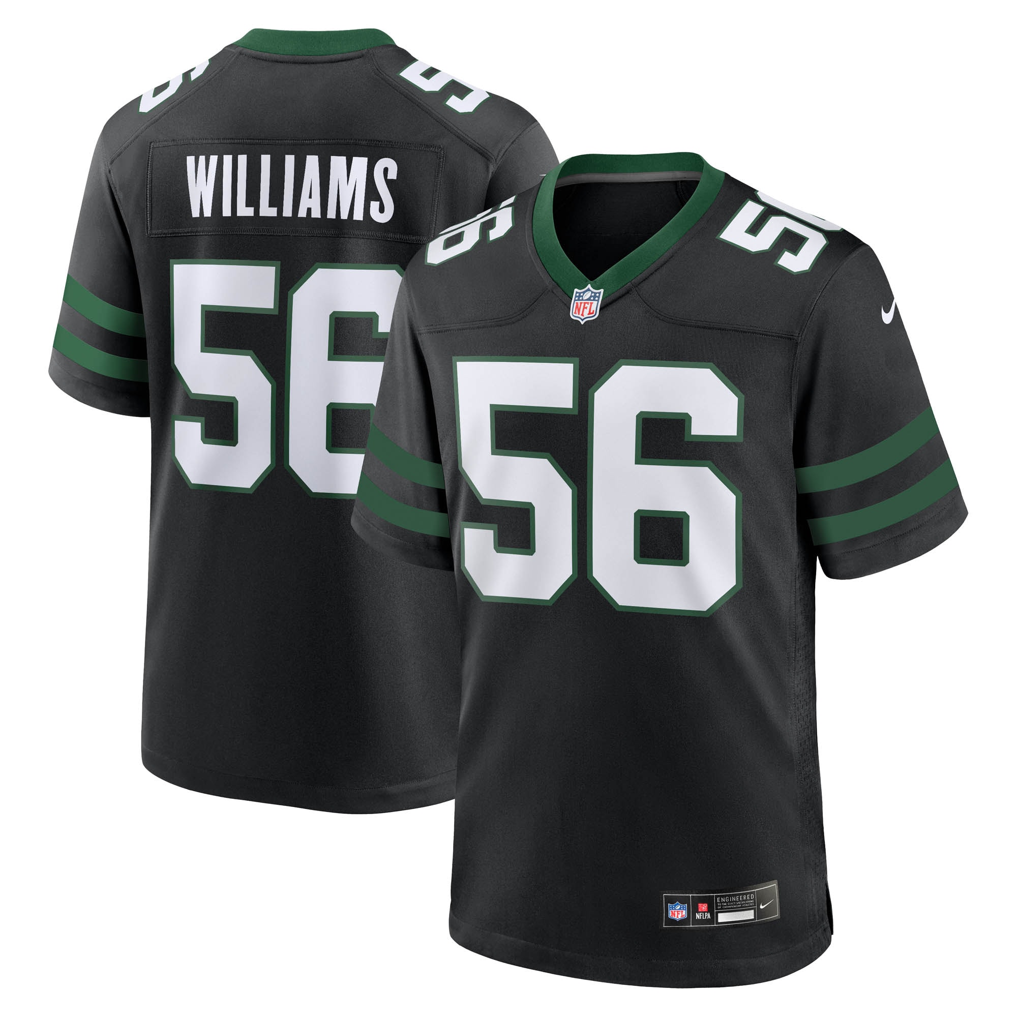 Quincy Williams New York Jets Alternate Game Jersey - Legacy Black