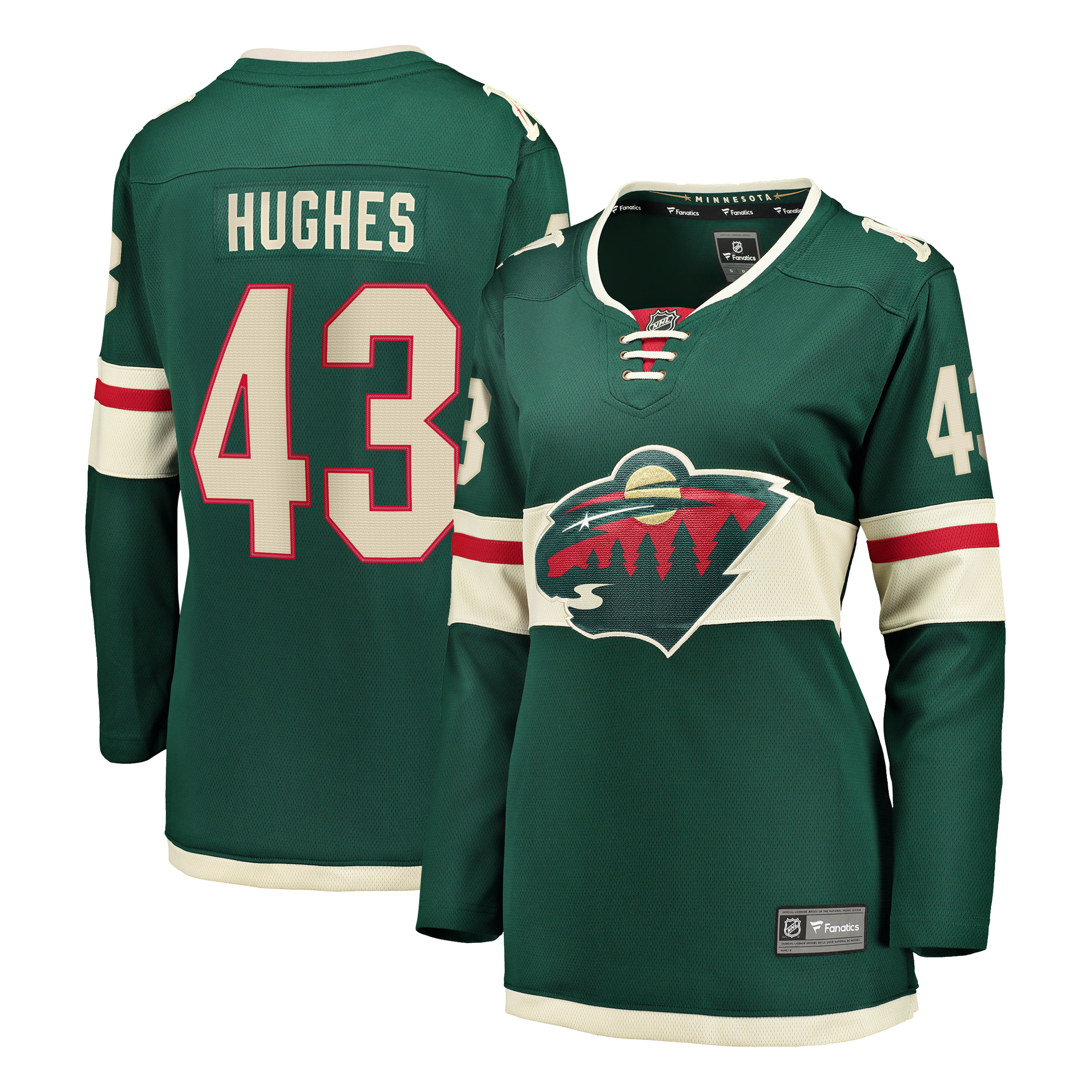 Quinn Hughes Minnesota Wild Fanatics Women's Home Breakaway Jersey - Green